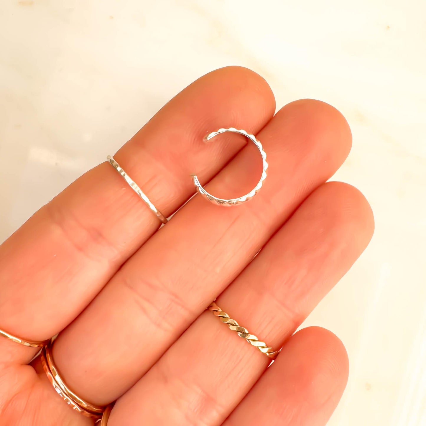 Curve Conch Ear Cuff, Sterling Silver
