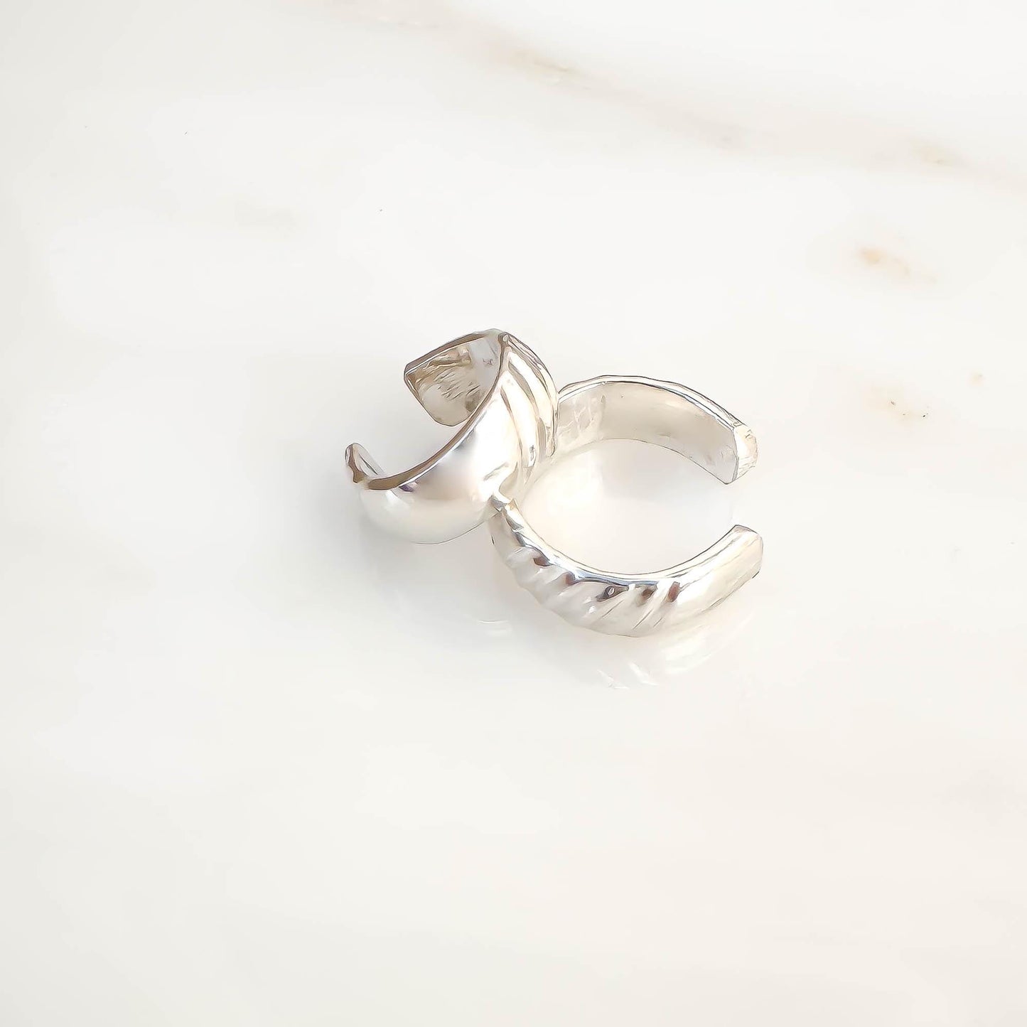 Half Twist Mini Ear Cuff, Sterling Silver