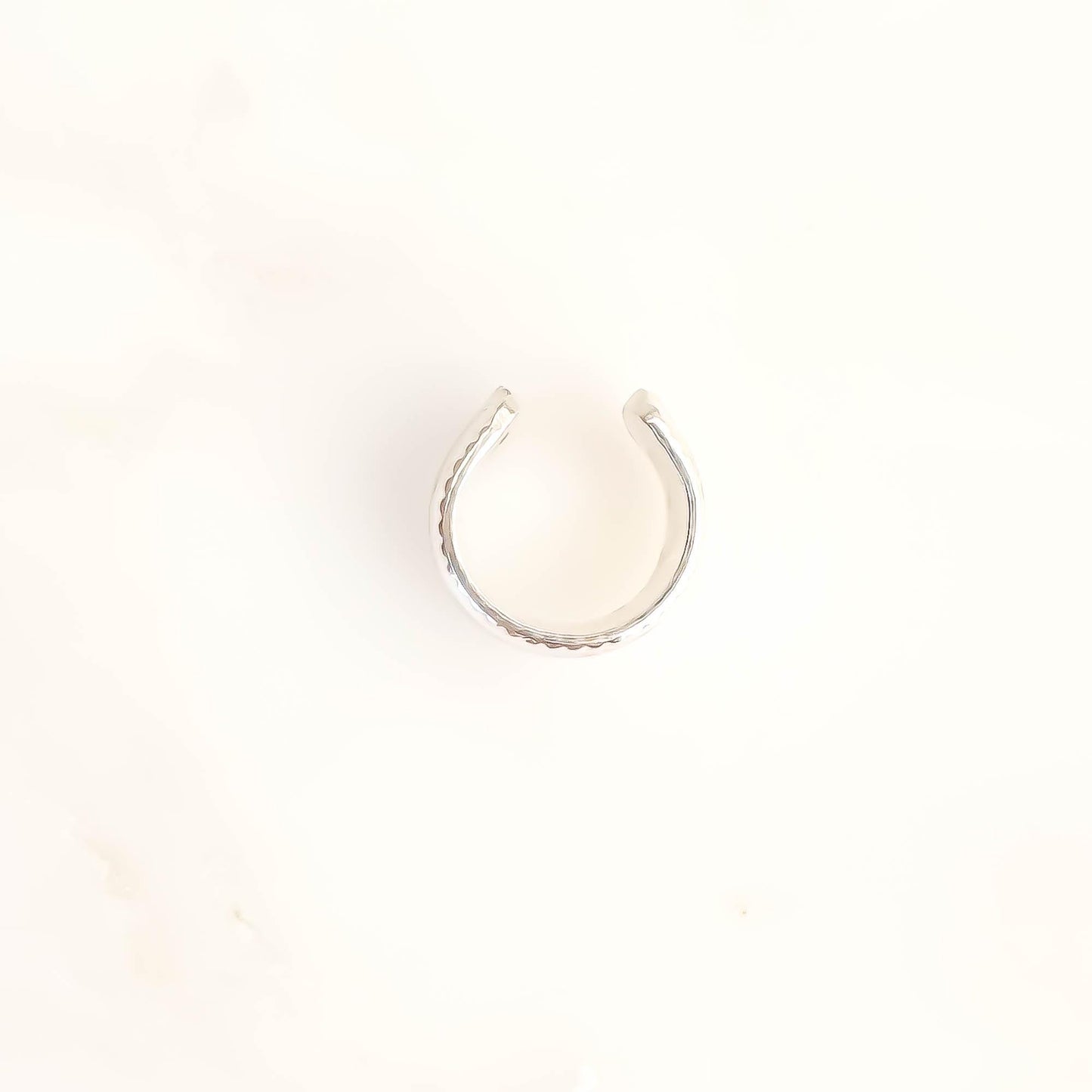 Mini Thick Domed Ear Cuff, Sterling Silver