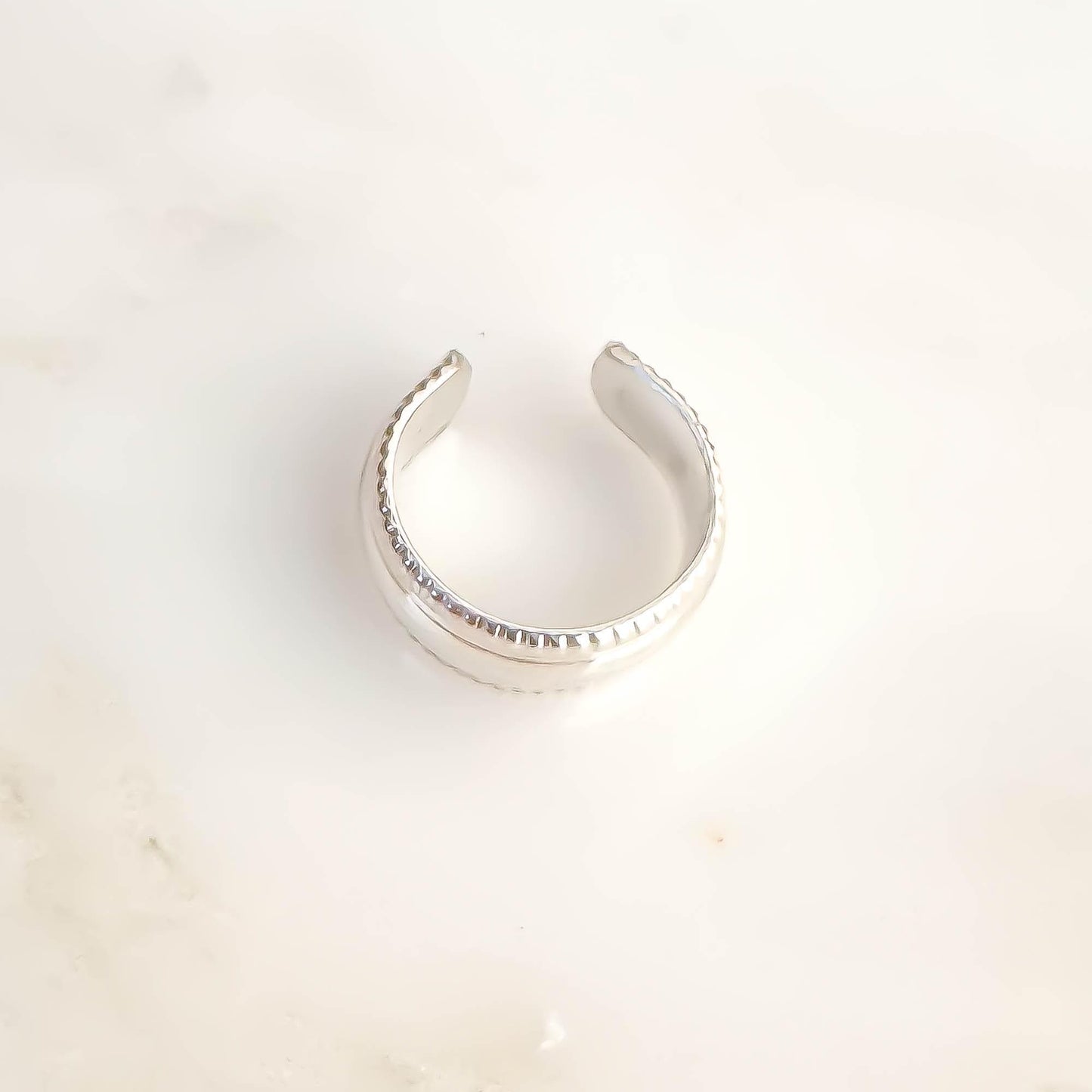 Domed Conch Ear Cuff, Sterling Silver