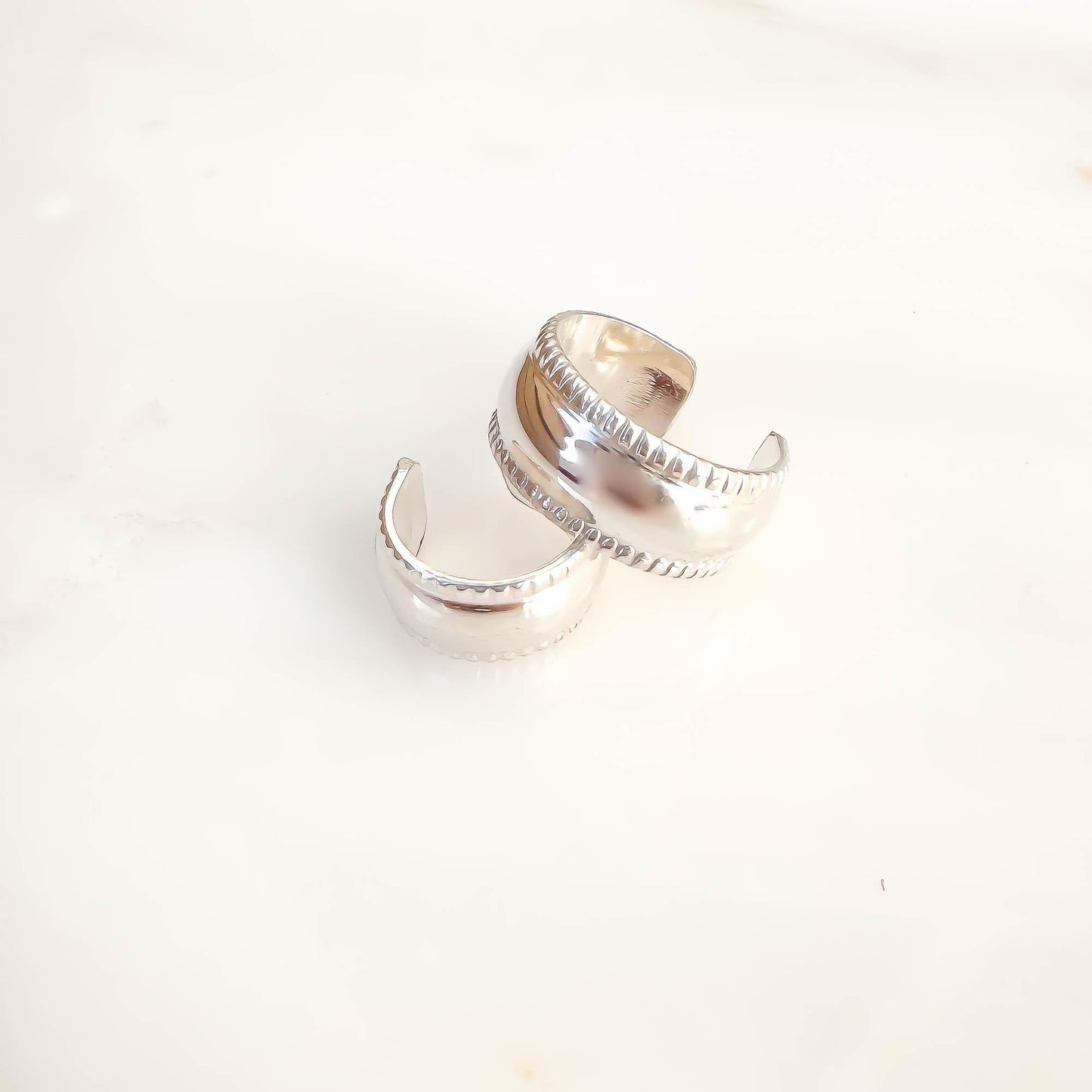 Domed Conch Ear Cuff, Sterling Silver
