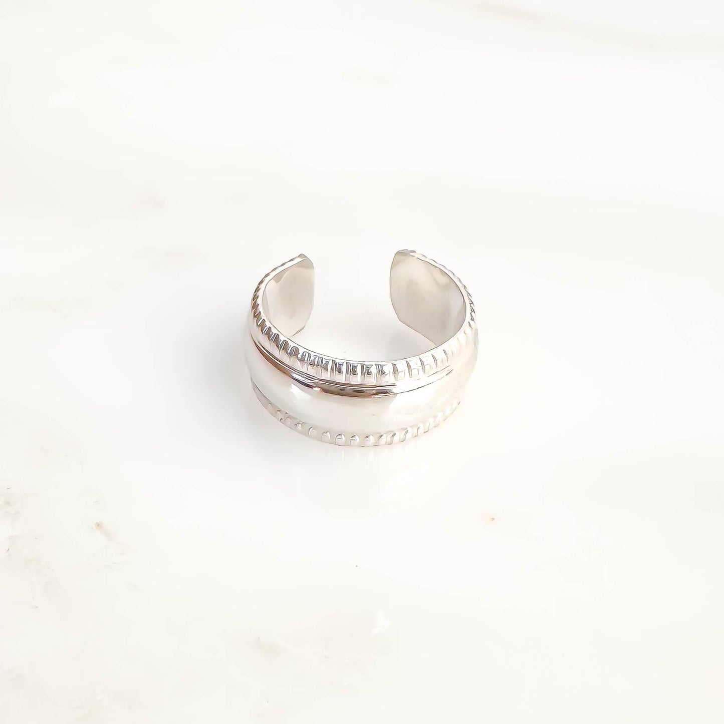Domed Conch Ear Cuff, Sterling Silver