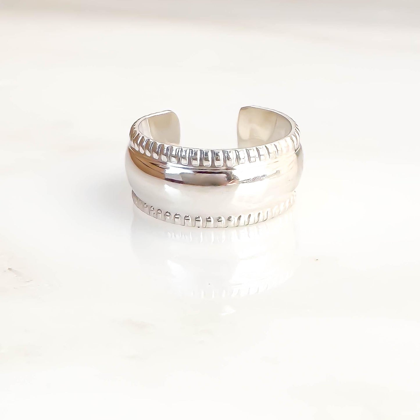 Domed Conch Ear Cuff, Sterling Silver