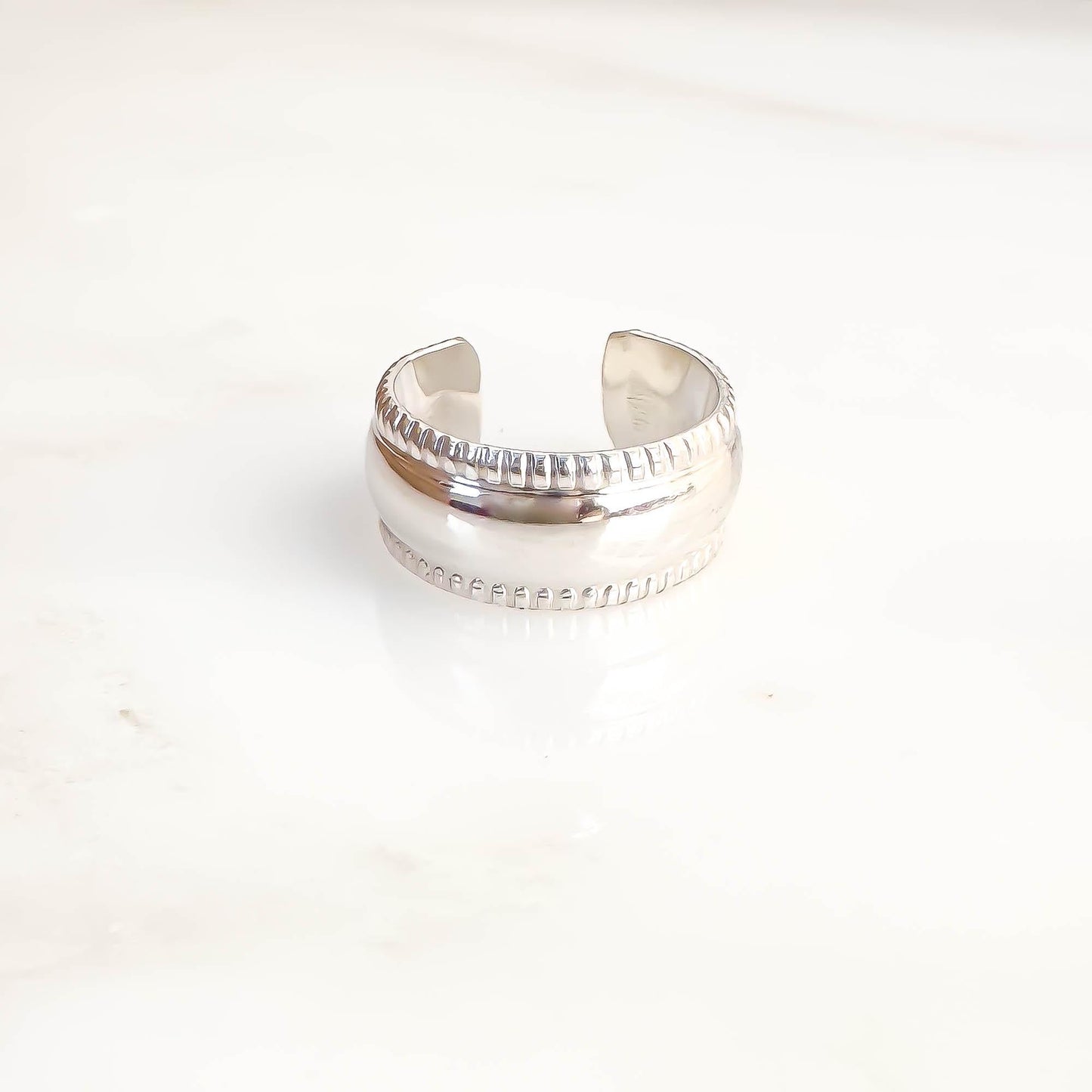 Domed Conch Ear Cuff, Sterling Silver