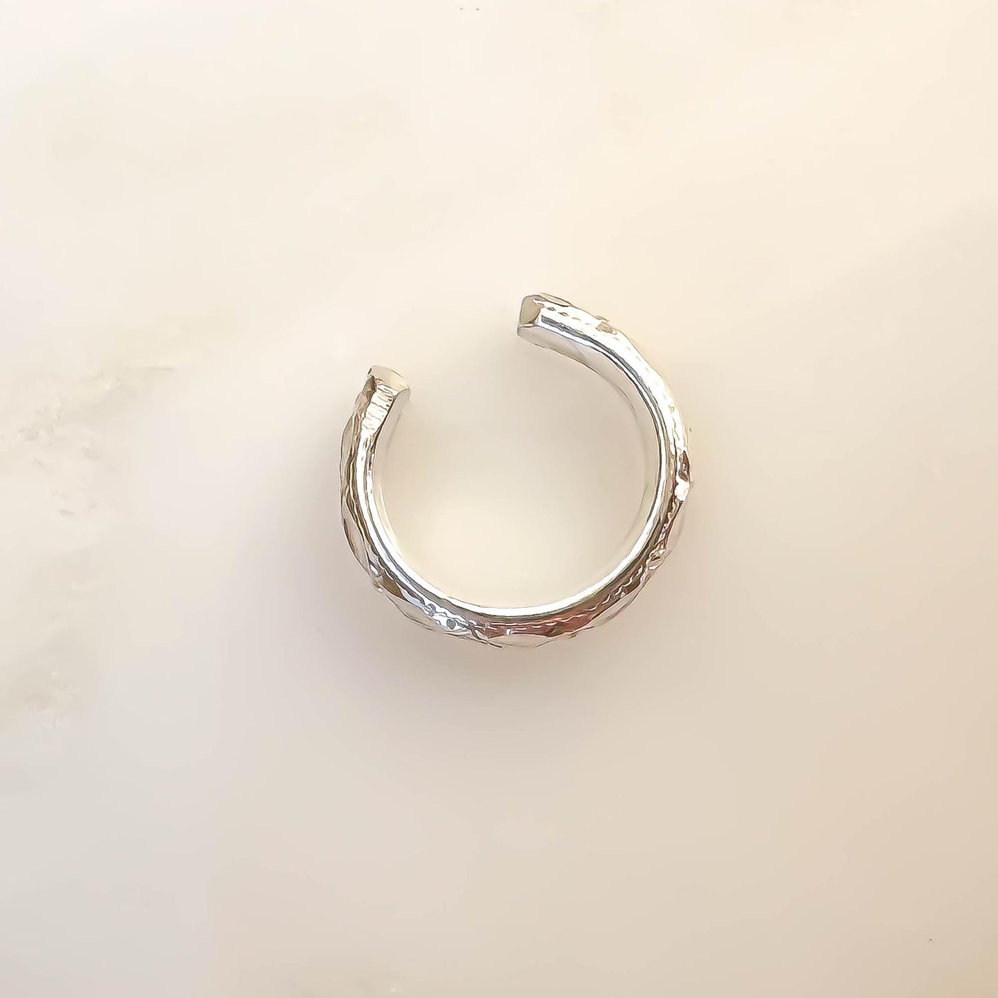 Floral Engraved Mini Ear Cuff, Sterling Silver
