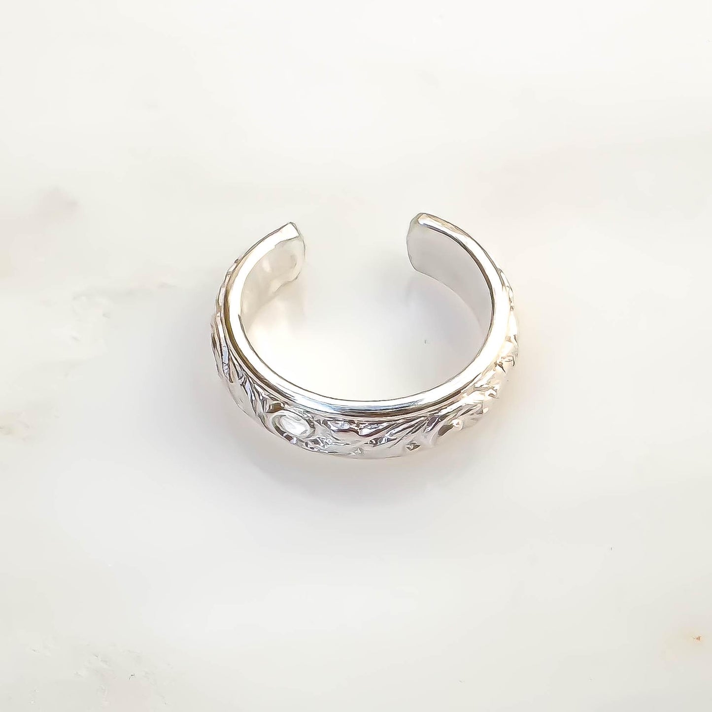 Leaf Swirl Conch Ear Cuff, Sterling Silver