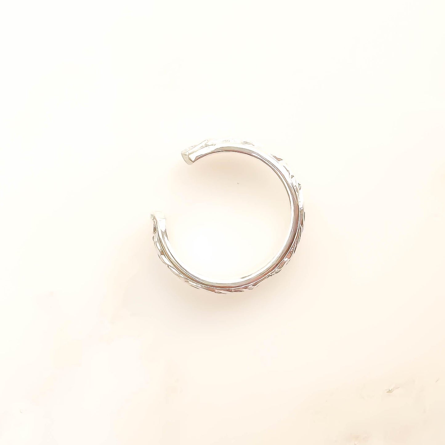 Leaf Swirl Conch Ear Cuff, Sterling Silver