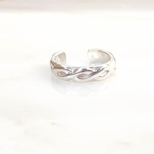 Intertwined Conch Ear Cuff, Sterling Silver