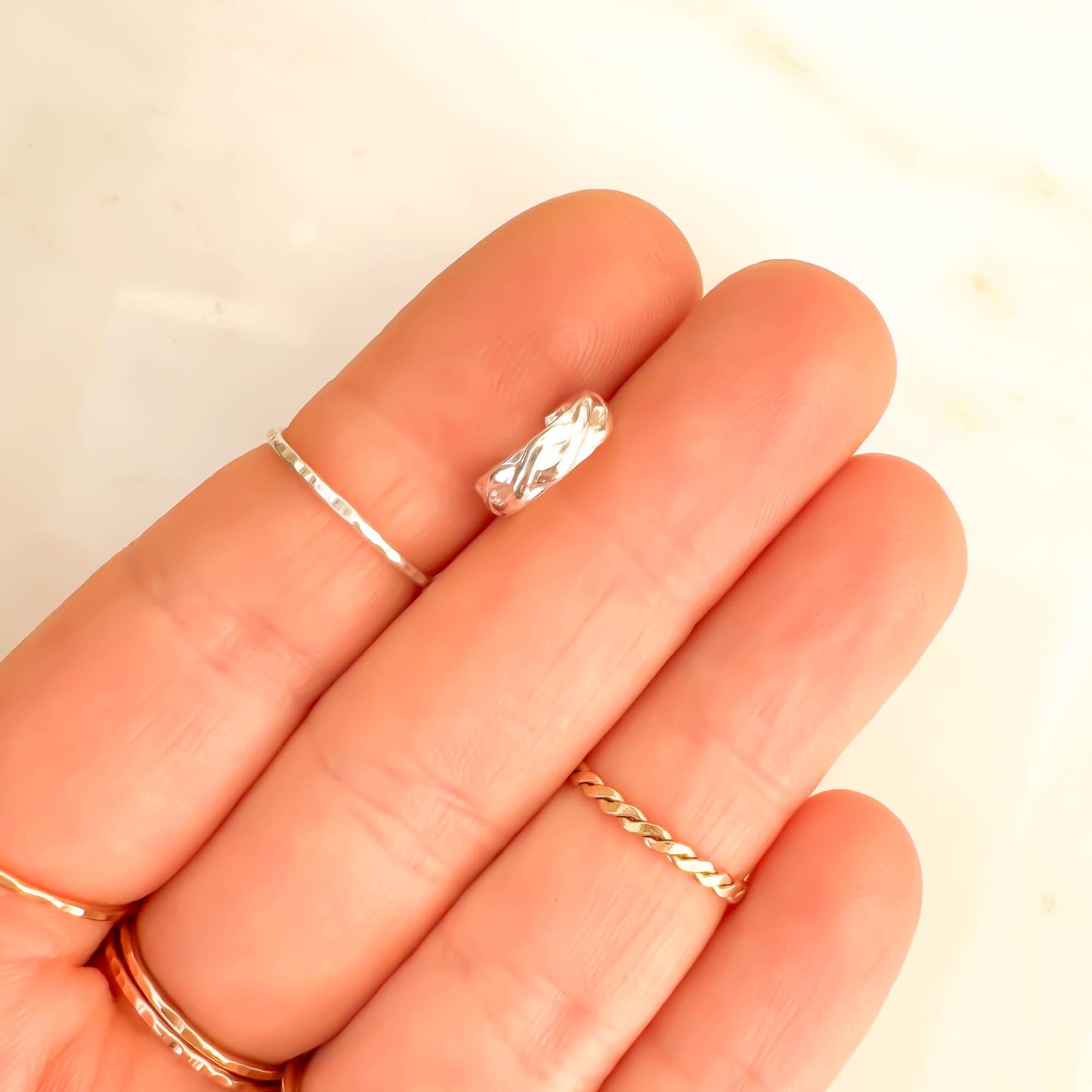 Intertwined Mini Ear Cuff, Sterling Silver