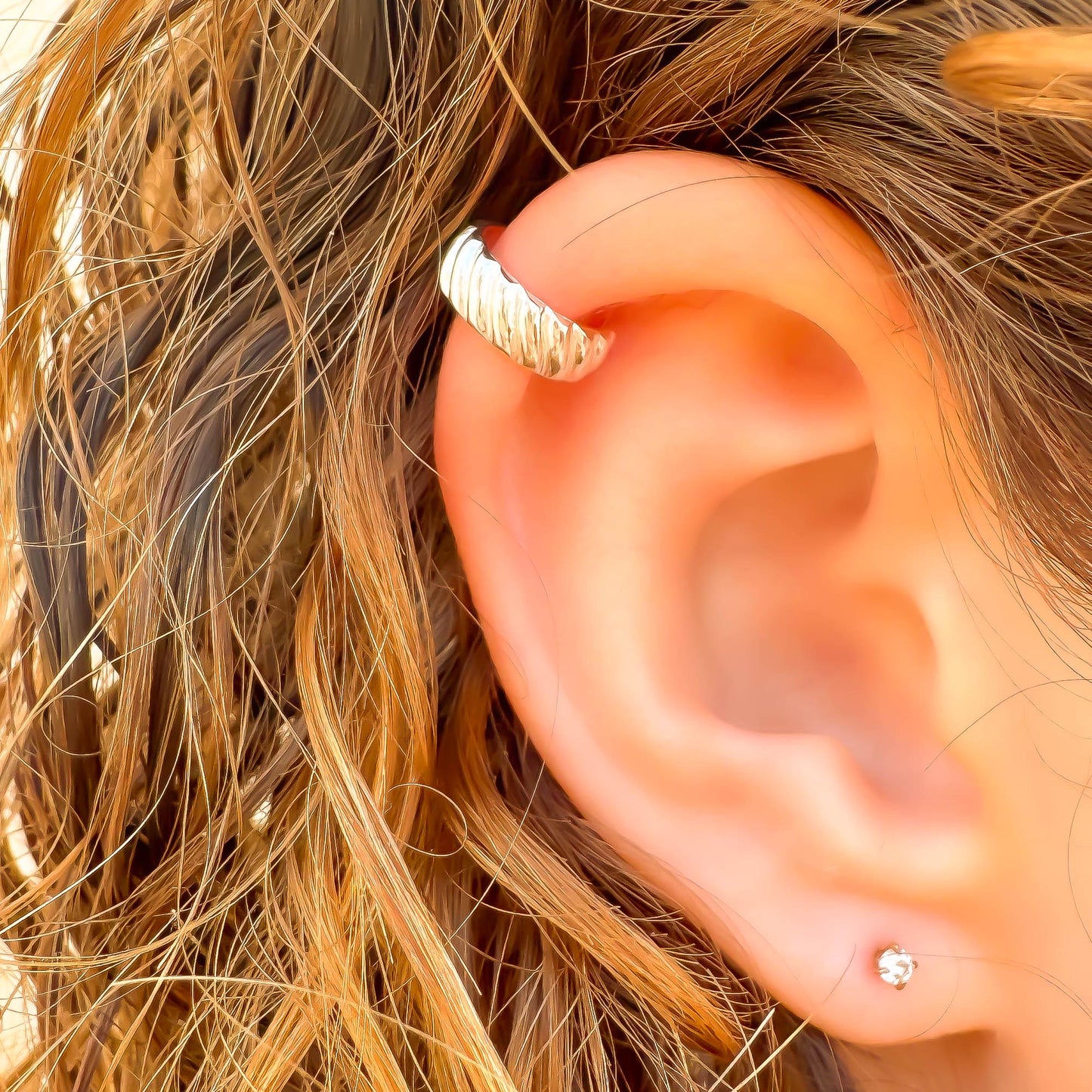 Curve Mini Ear Cuff, Sterling Silver