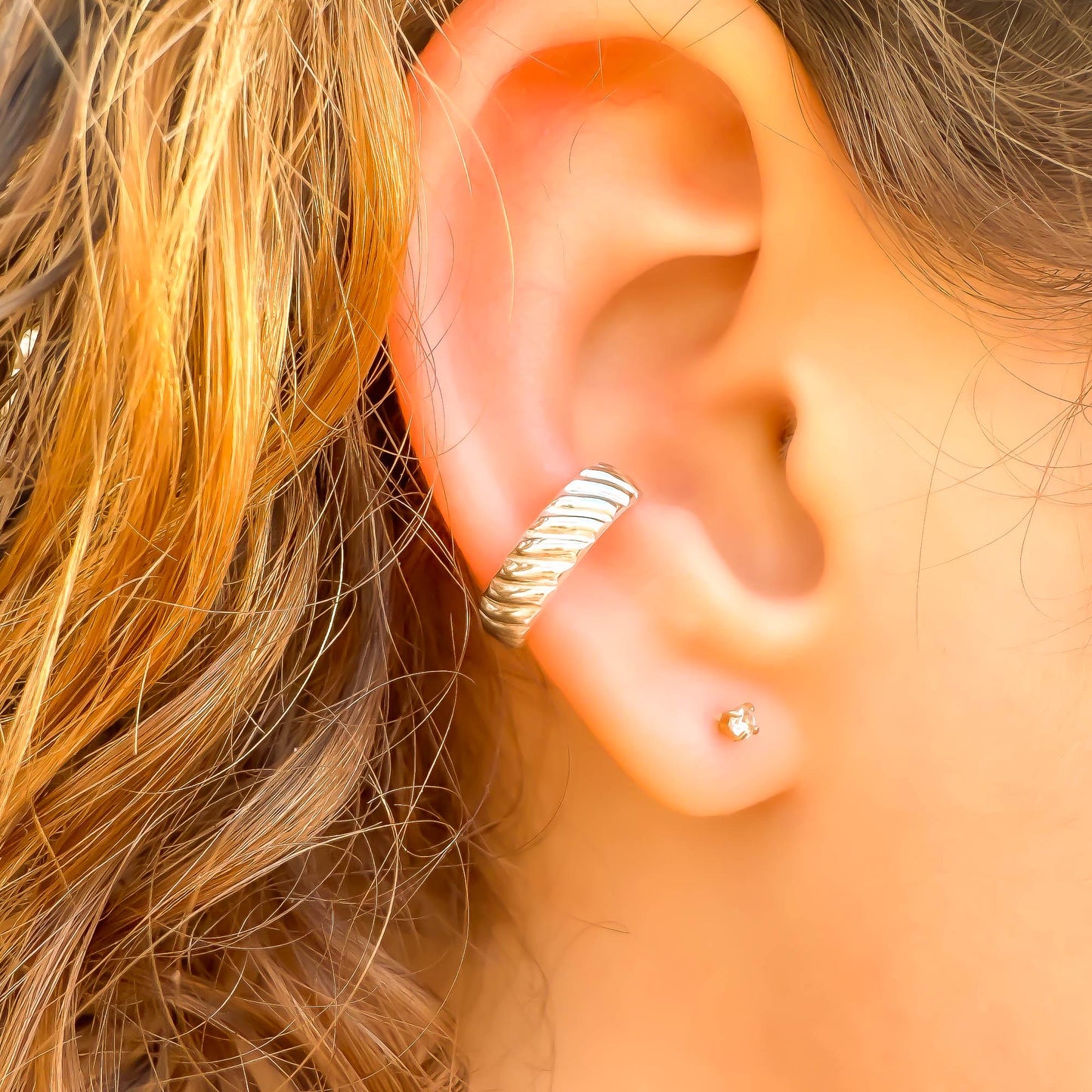 Curve Conch Ear Cuff, Sterling Silver
