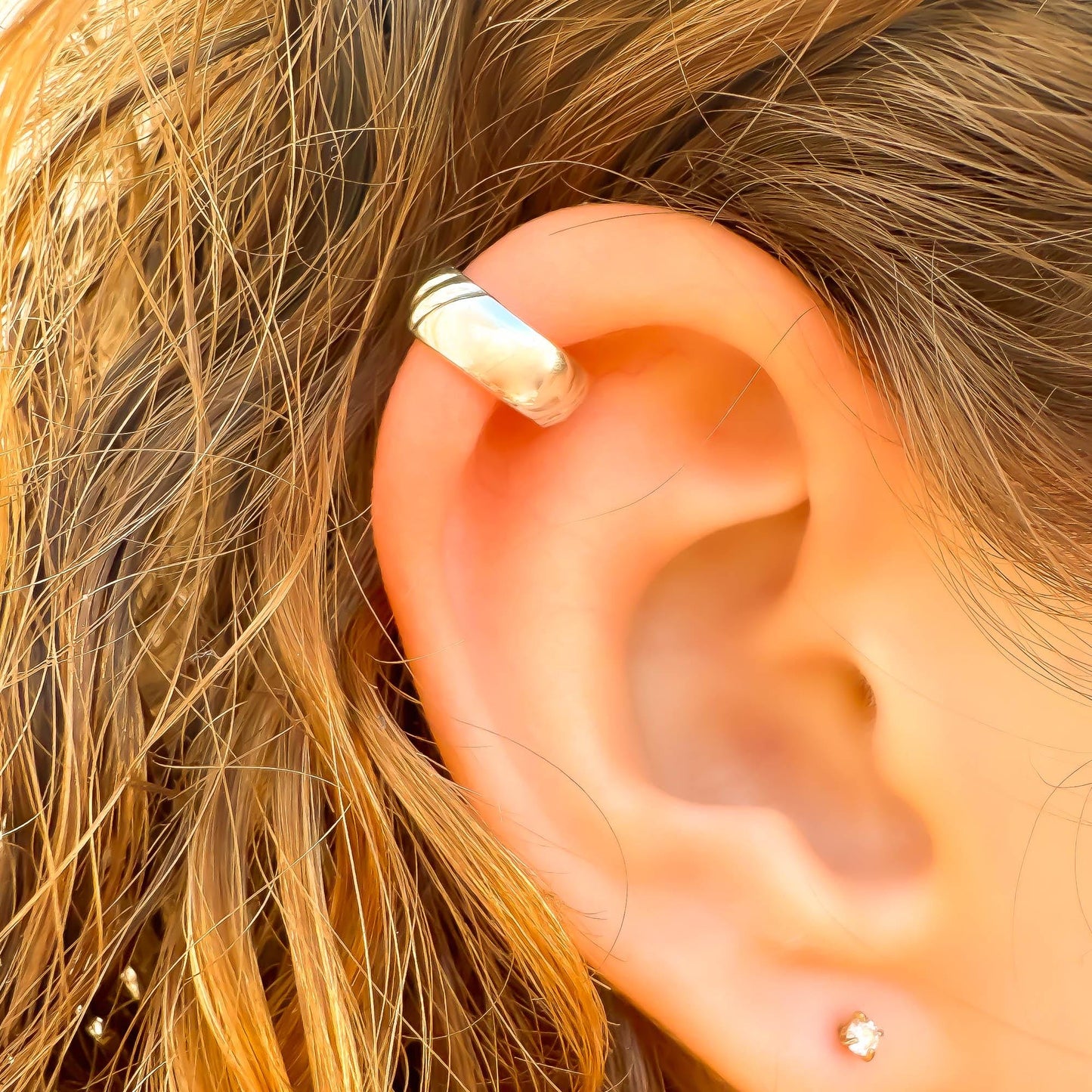 Half Twist Mini Ear Cuff, Sterling Silver