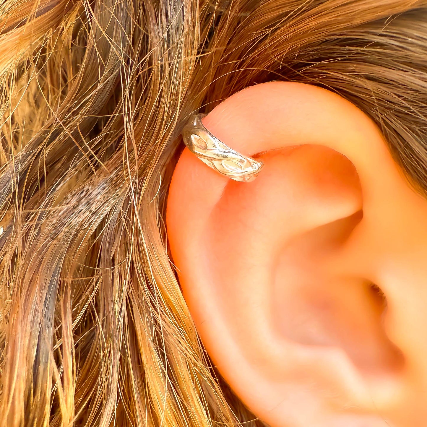 Intertwined Mini Ear Cuff, Sterling Silver