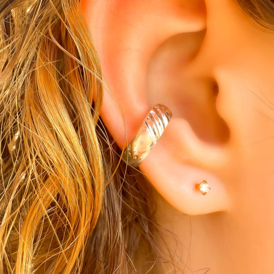 Half Twist Conch Ear Cuff, Sterling Silver