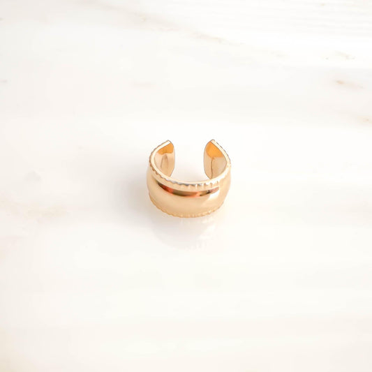 Mini Domed Thick Ear Cuff, 14K Gold Filled