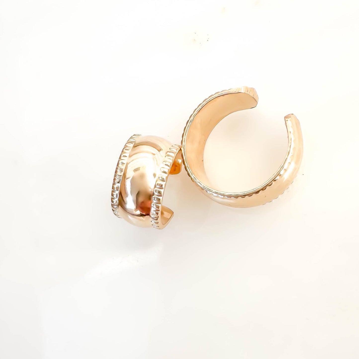 Mini Domed Thick Ear Cuff, 14K Gold Filled