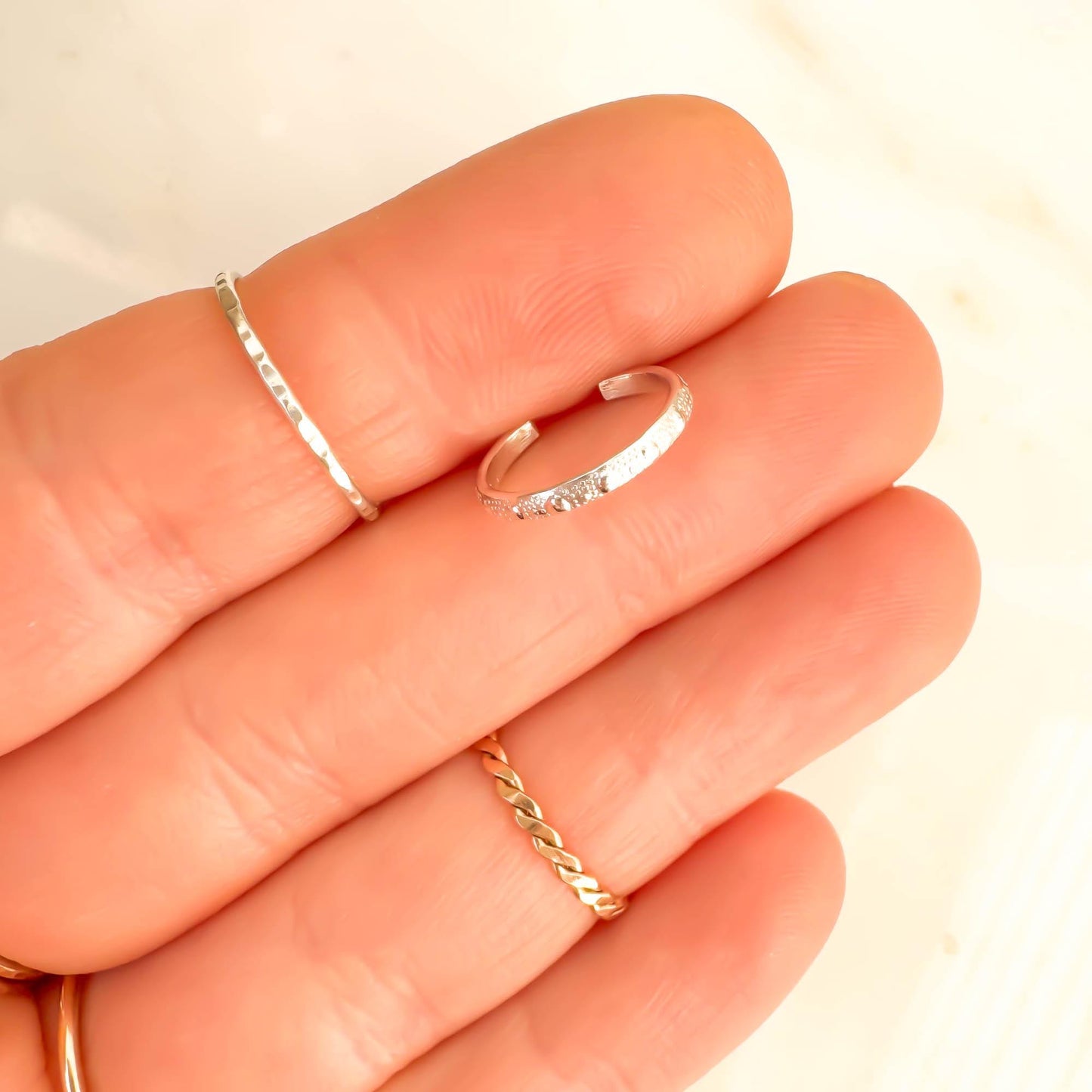 Dot Conch Ear Cuff, Sterling Silver