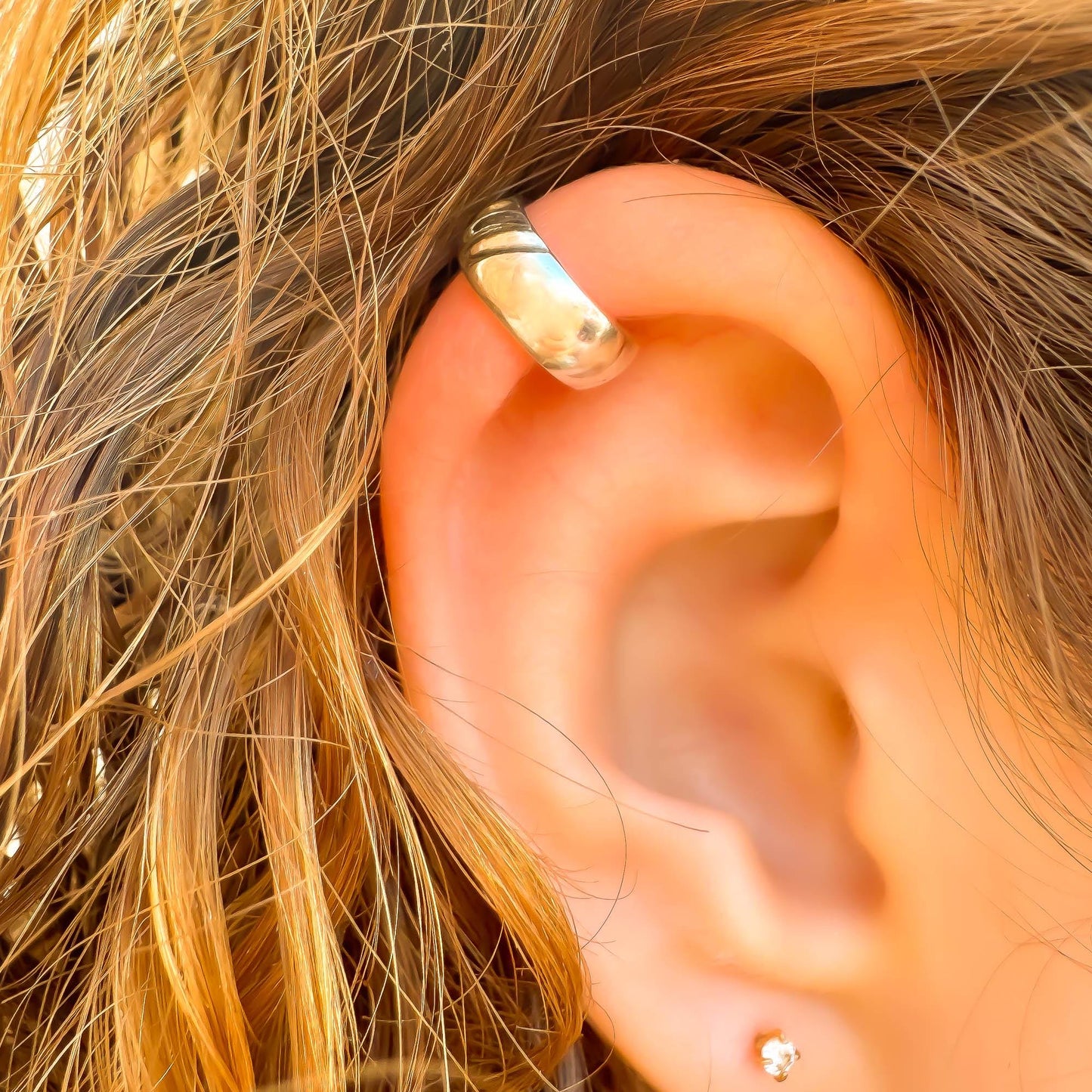 Half Twist Mini Ear Cuff, Sterling Silver