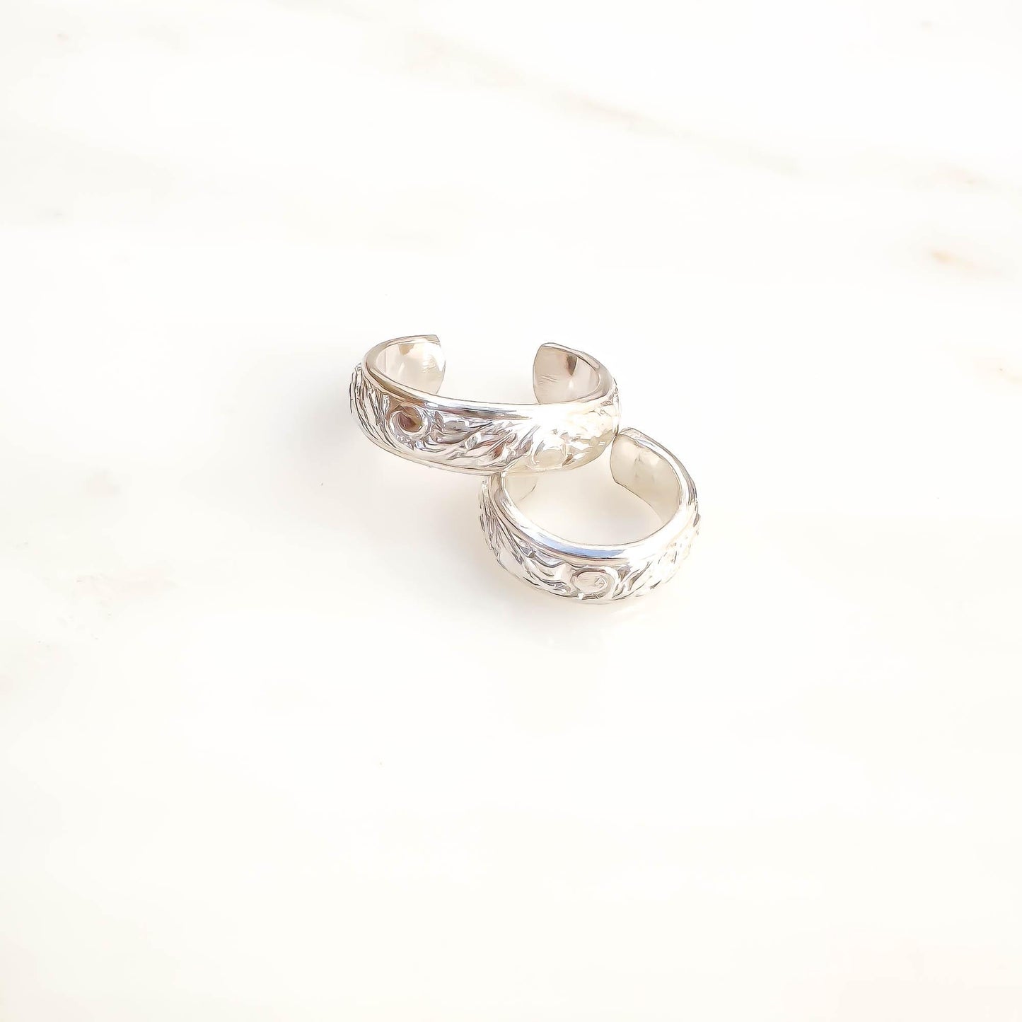 Leaf Swirl Conch Ear Cuff, Sterling Silver