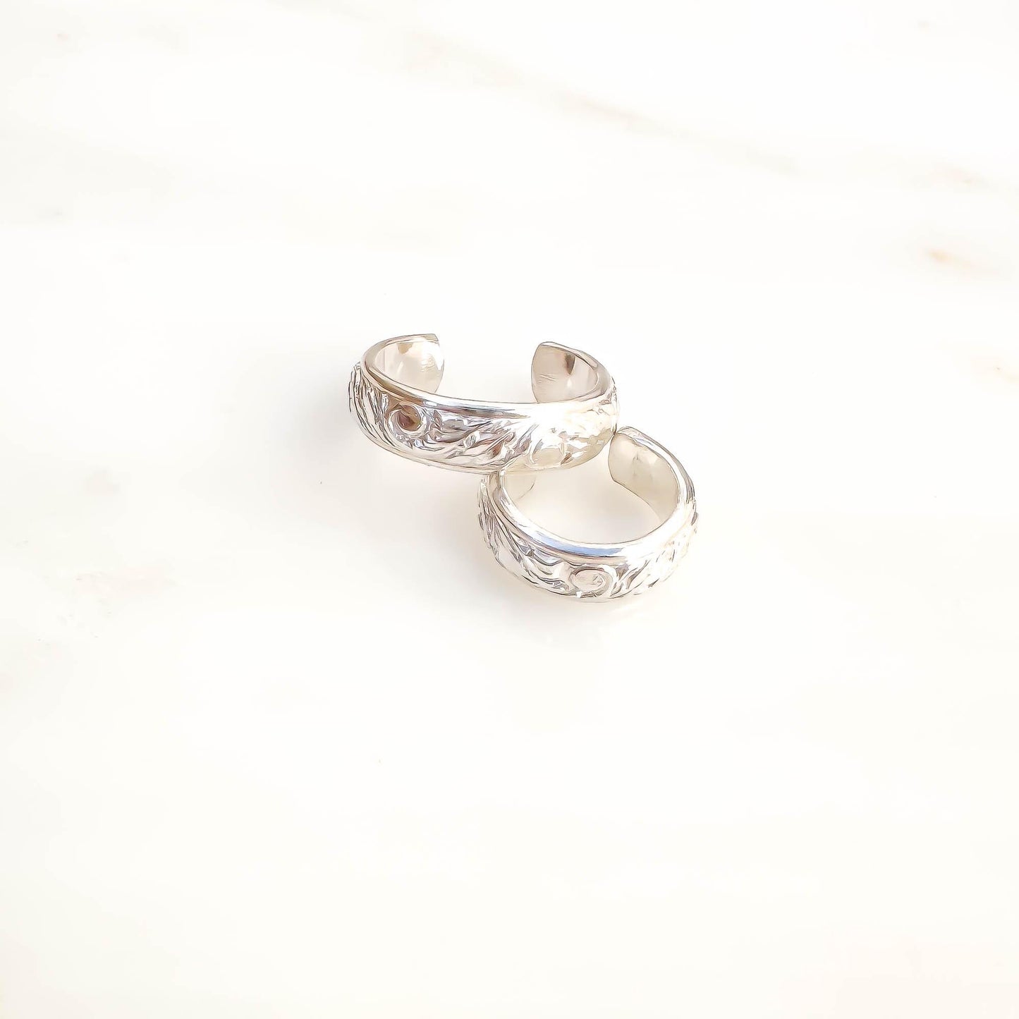 Leaf Swirl Mini Ear Cuff, Sterling Silver