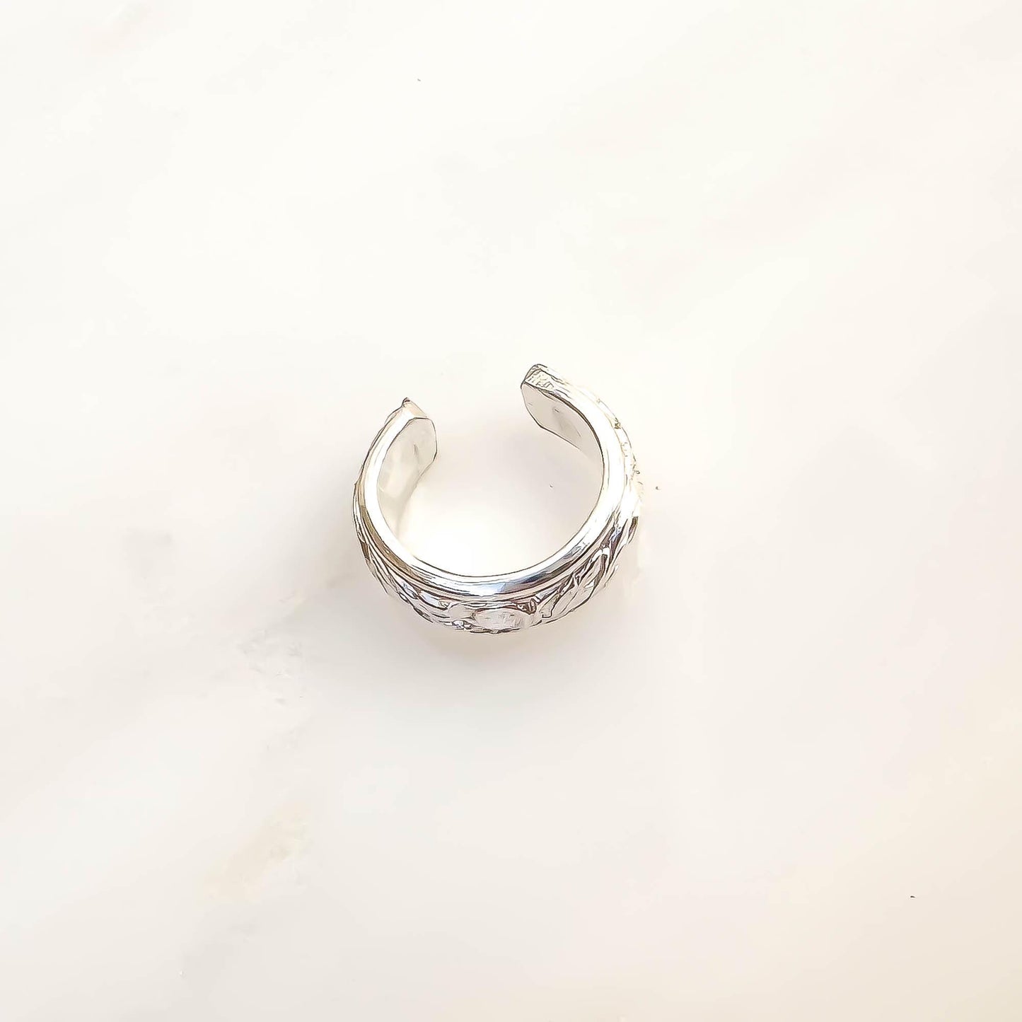 Leaf Swirl Mini Ear Cuff, Sterling Silver