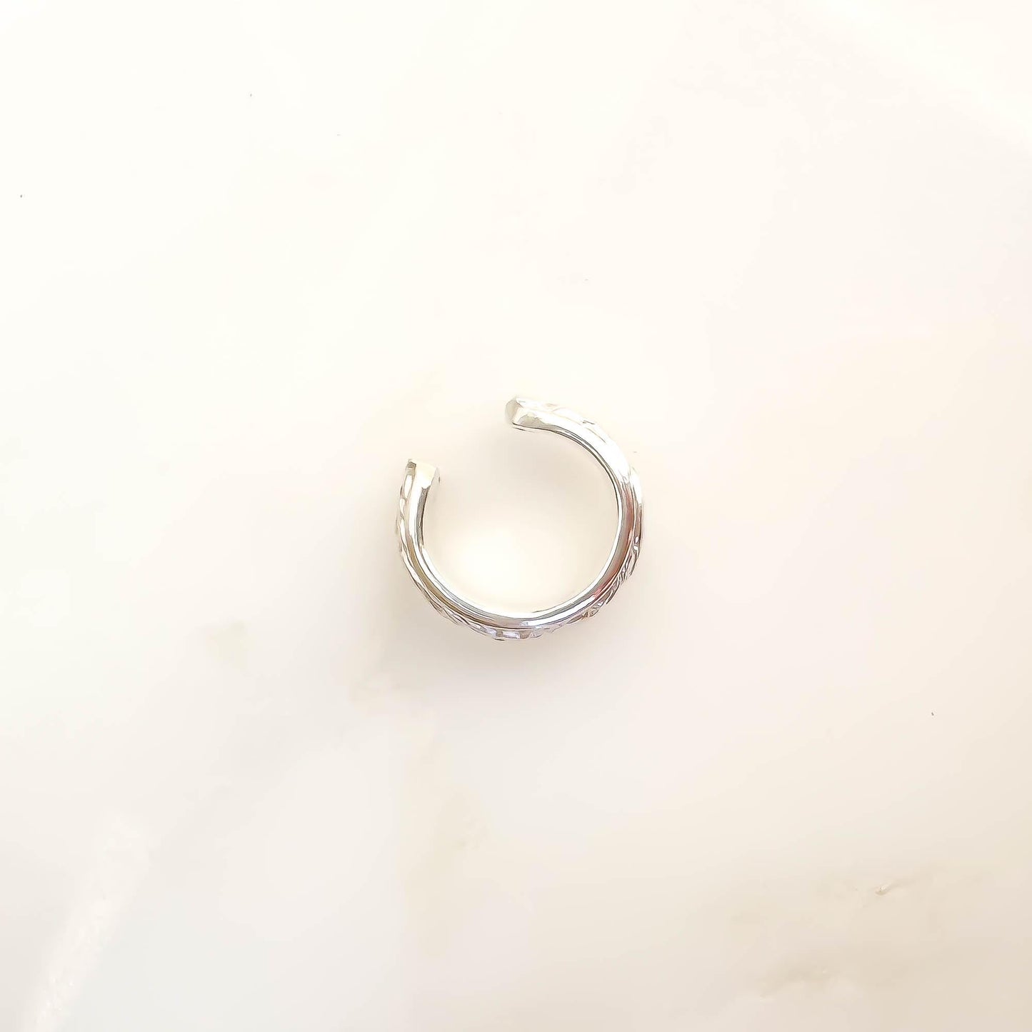 Leaf Swirl Mini Ear Cuff, Sterling Silver