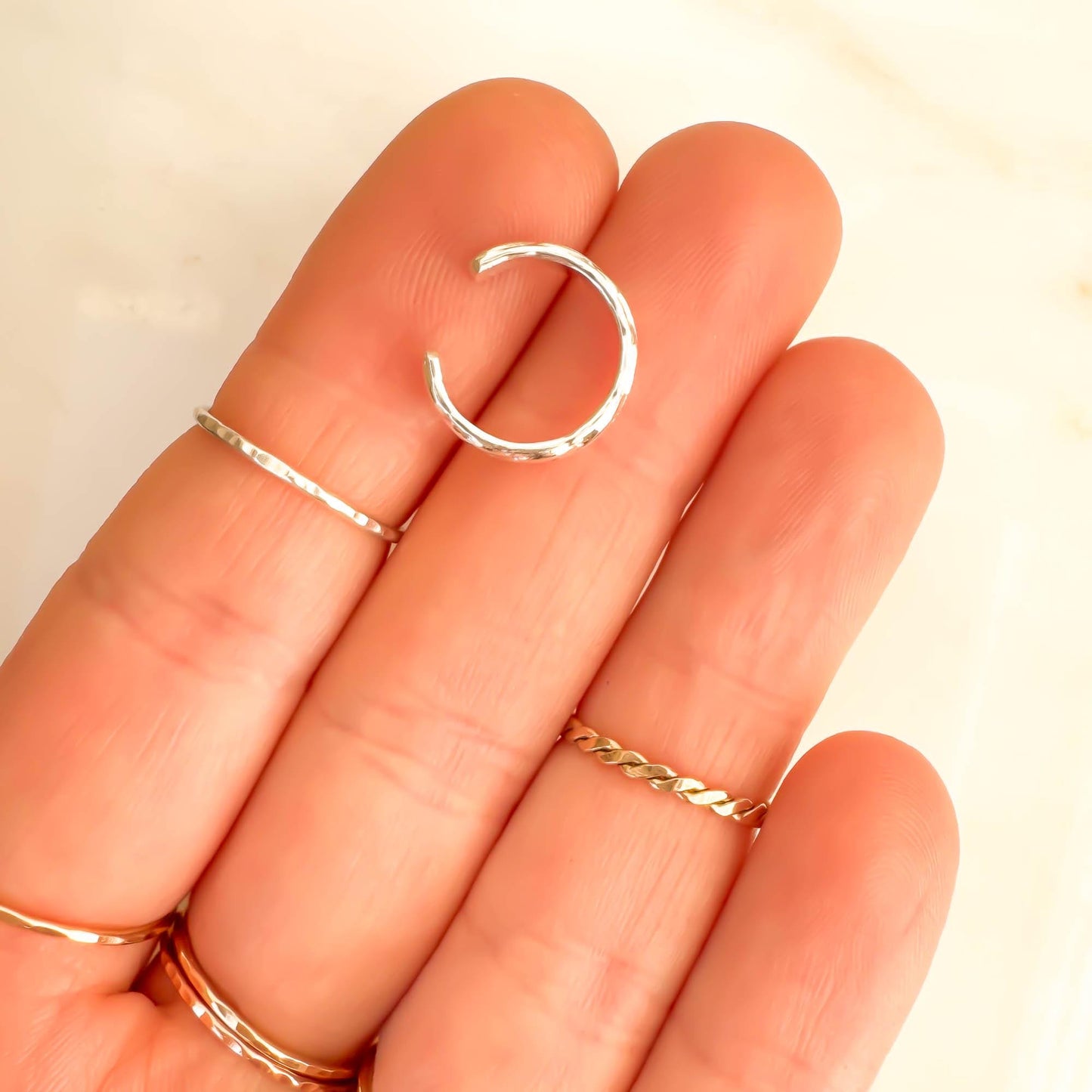 Intertwined Conch Ear Cuff, Sterling Silver