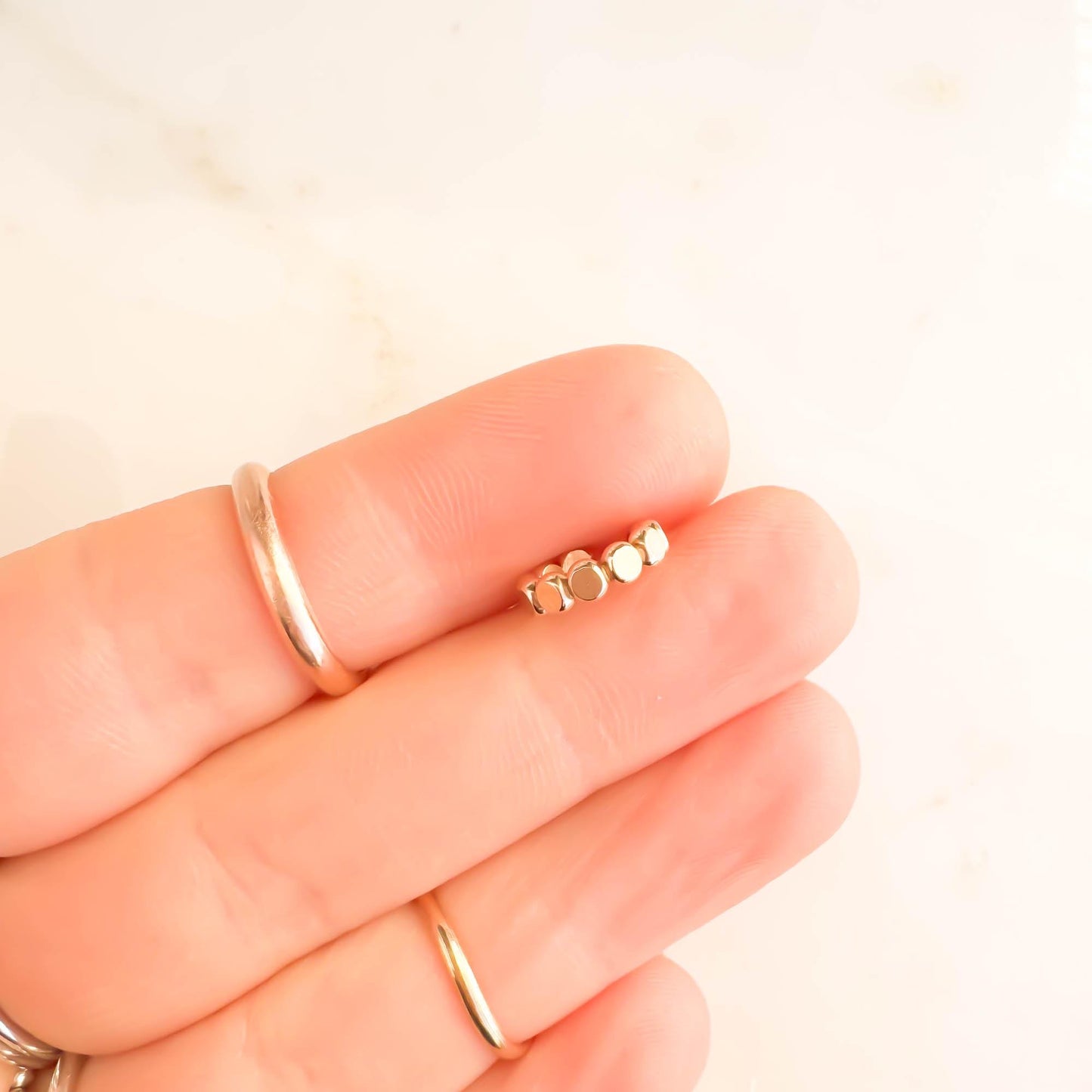 Flat Bead Mini Ear Cuff, 14K Gold Filled