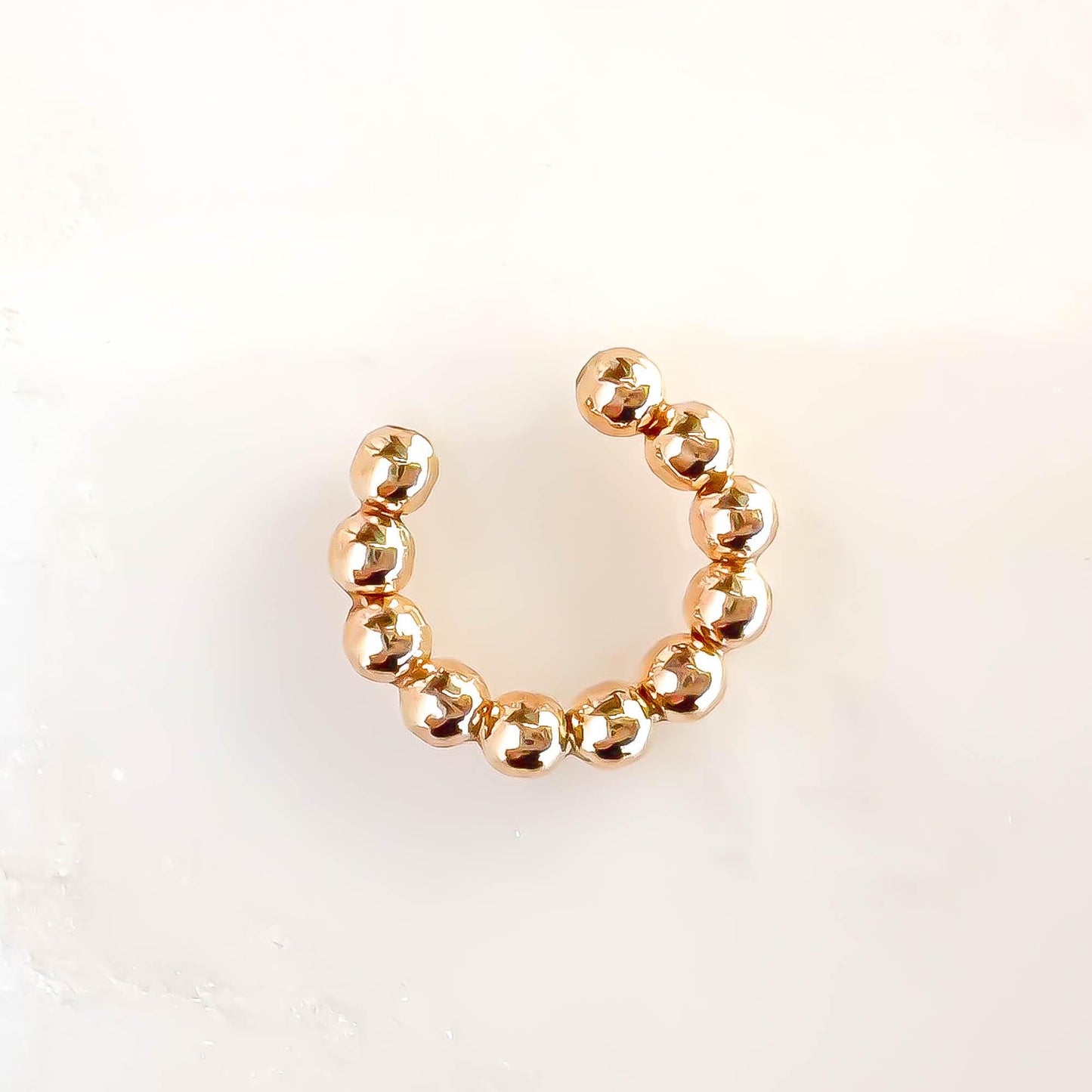 Bead Upper Ear Cuff, 14K Gold Filled