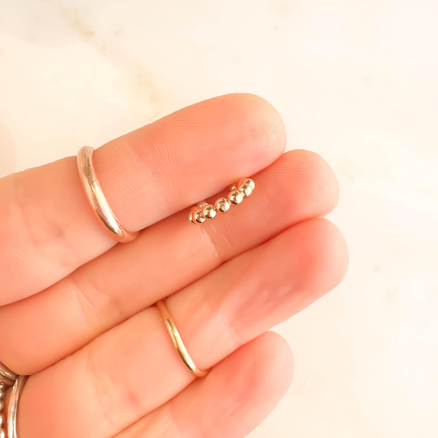 Bead Upper Ear Cuff, 14K Gold Filled