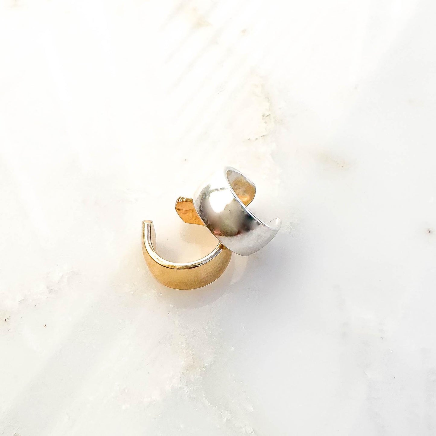 Thick Cartilage Ear Cuff, Sterling Silver