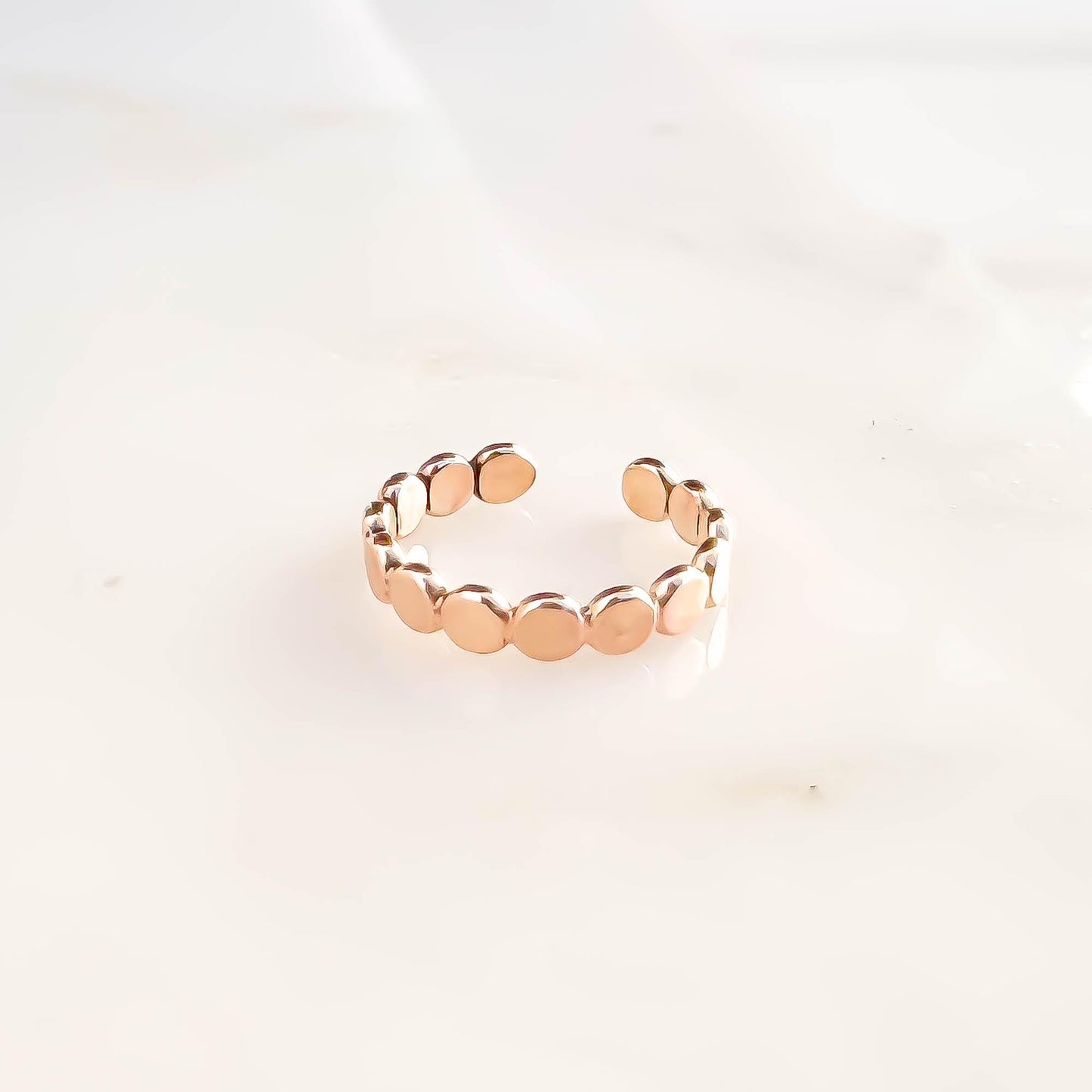 Dainty Flat Mini Bead Ear Cuff, 14K Gold Filled