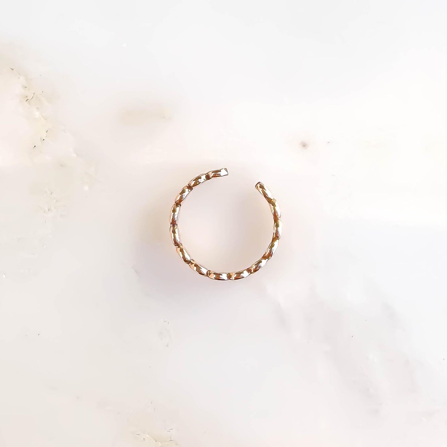 Dainty Flat Mini Bead Ear Cuff, 14K Gold Filled