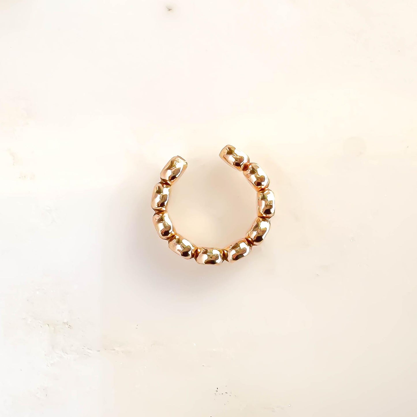 Flat Bead Mini Ear Cuff, 14K Gold Filled