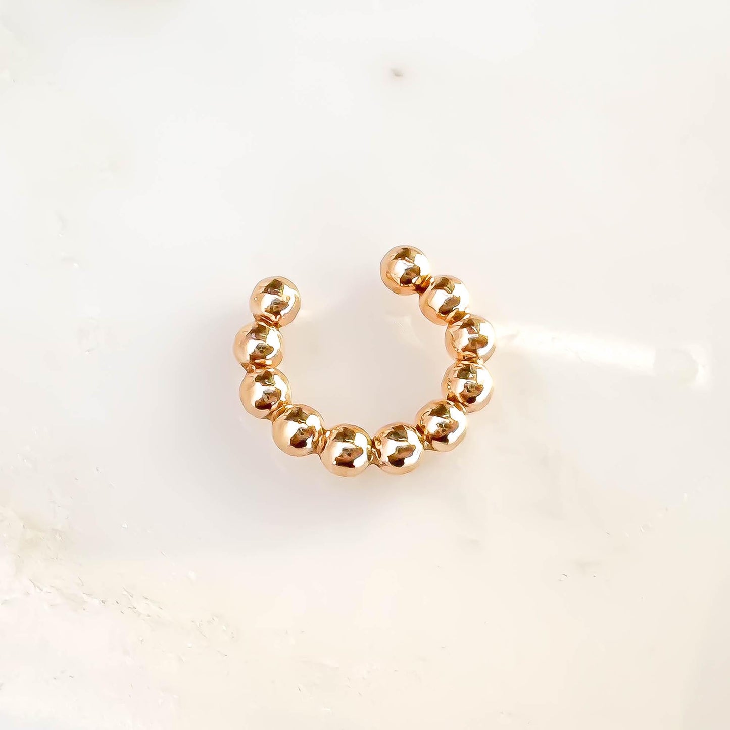 Bead Upper Ear Cuff, 14K Gold Filled