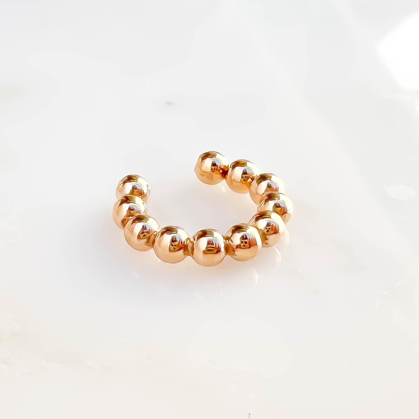 Bead Upper Ear Cuff, 14K Gold Filled