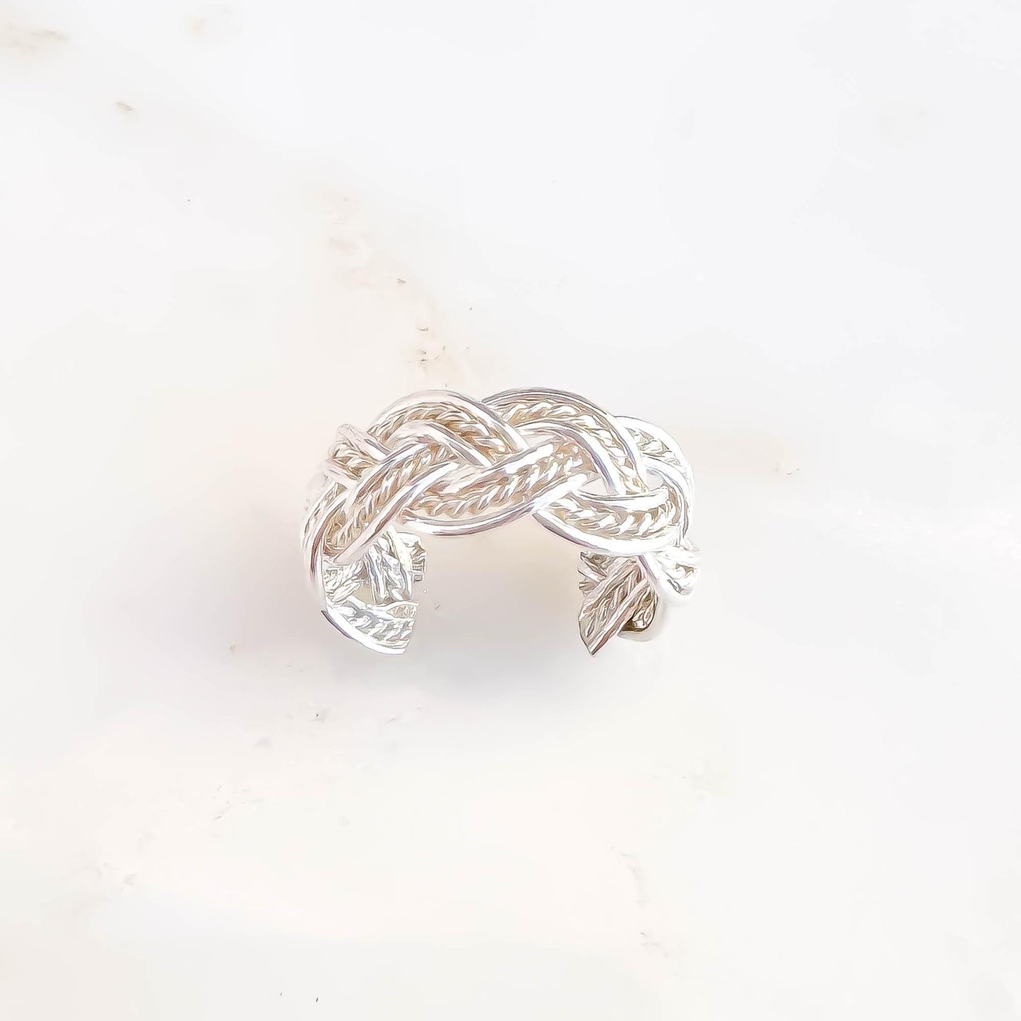 Braid Twist Conch Ear Cuff, Sterling Silver