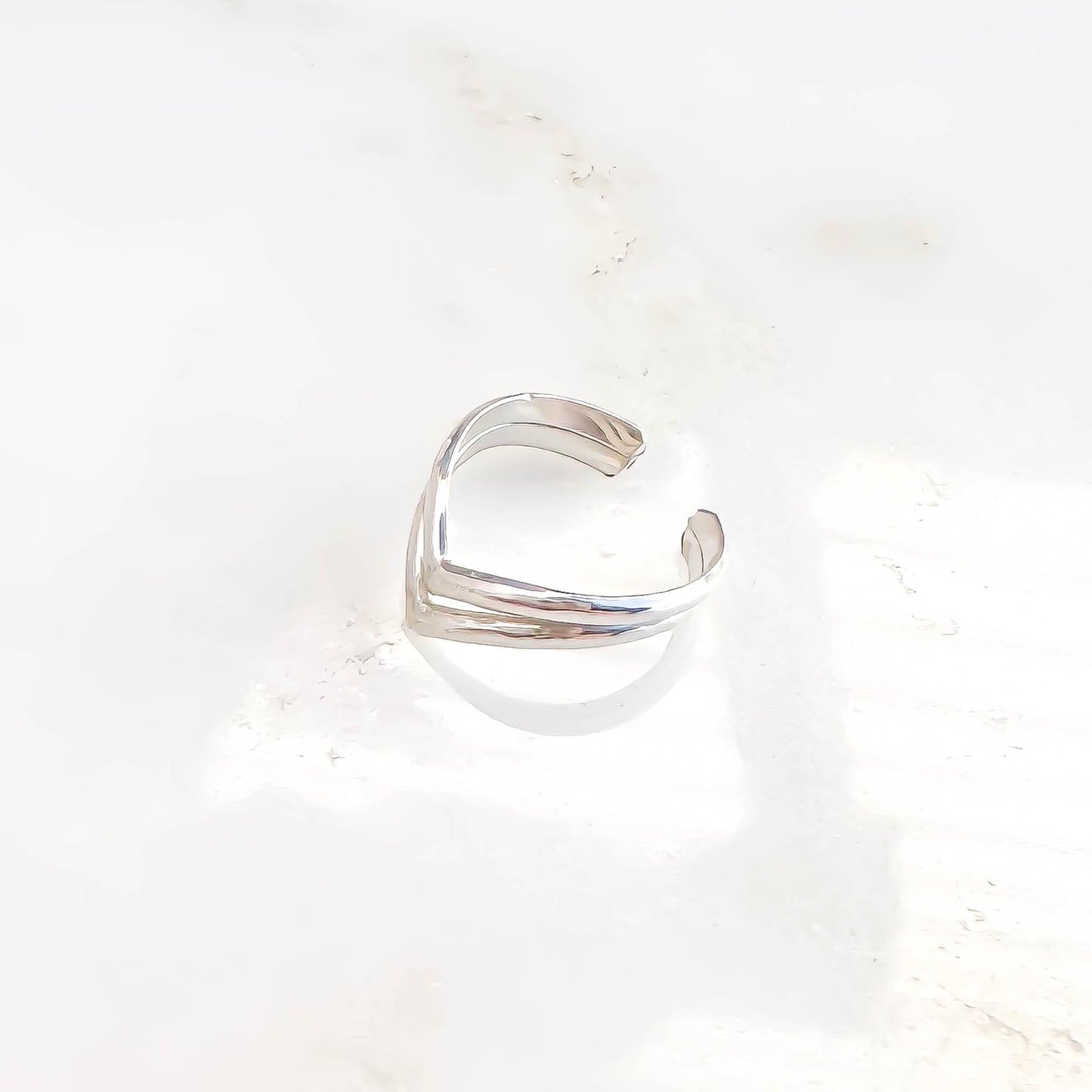 Mini Chevron Upper Ear Cuff, Sterling Silver