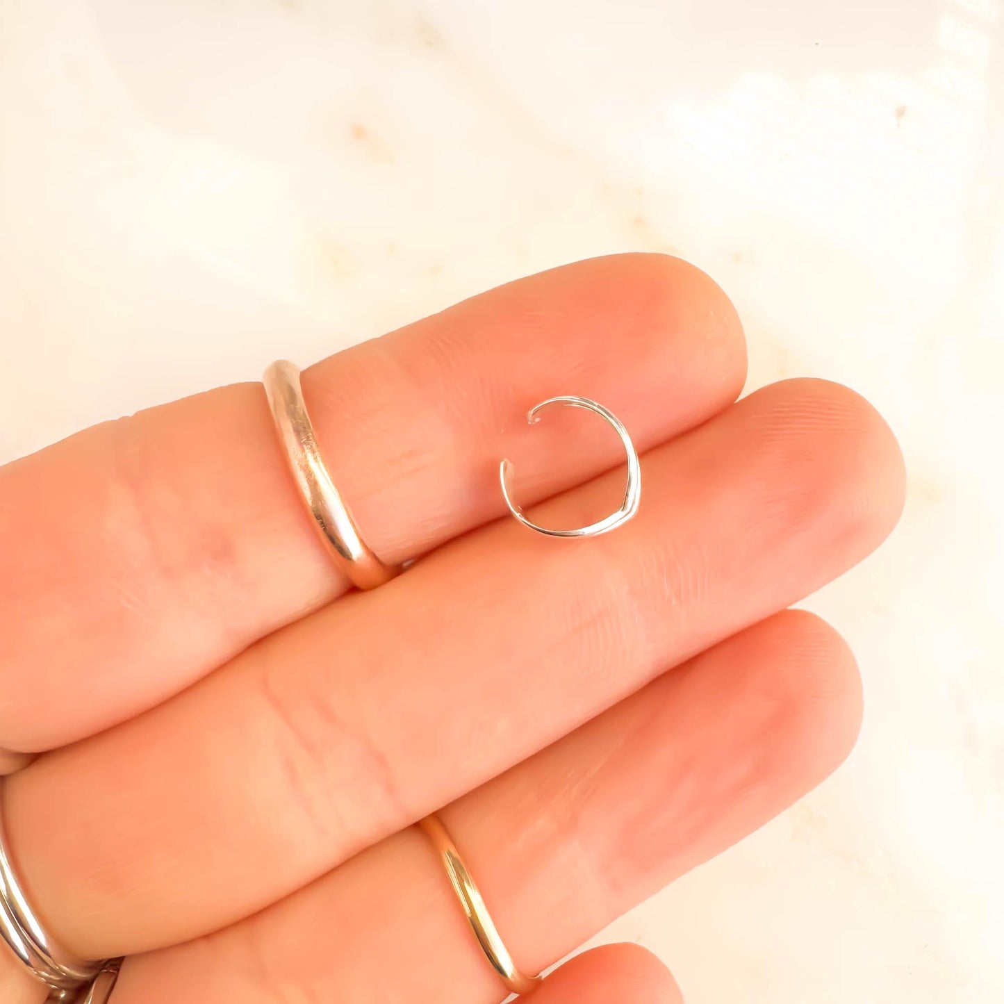 Mini Chevron Upper Ear Cuff, Sterling Silver