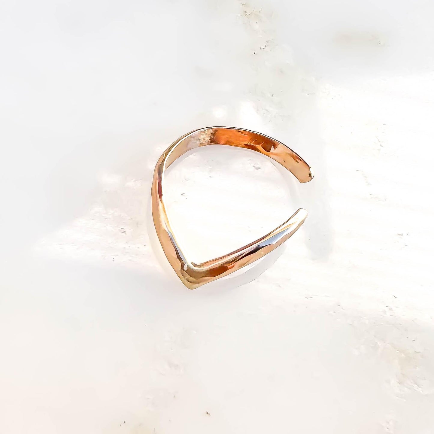Hammered Chevron Conch Ear Cuff, 14K Gold Filled