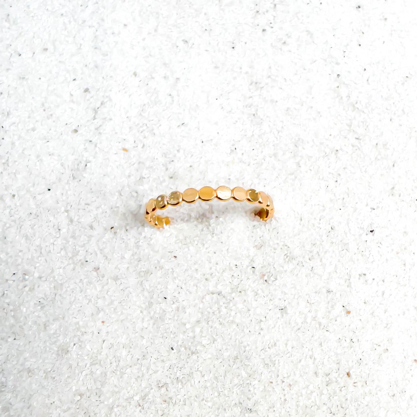 Dainty Flat Bead Toe Ring, 14K Gold Filled
