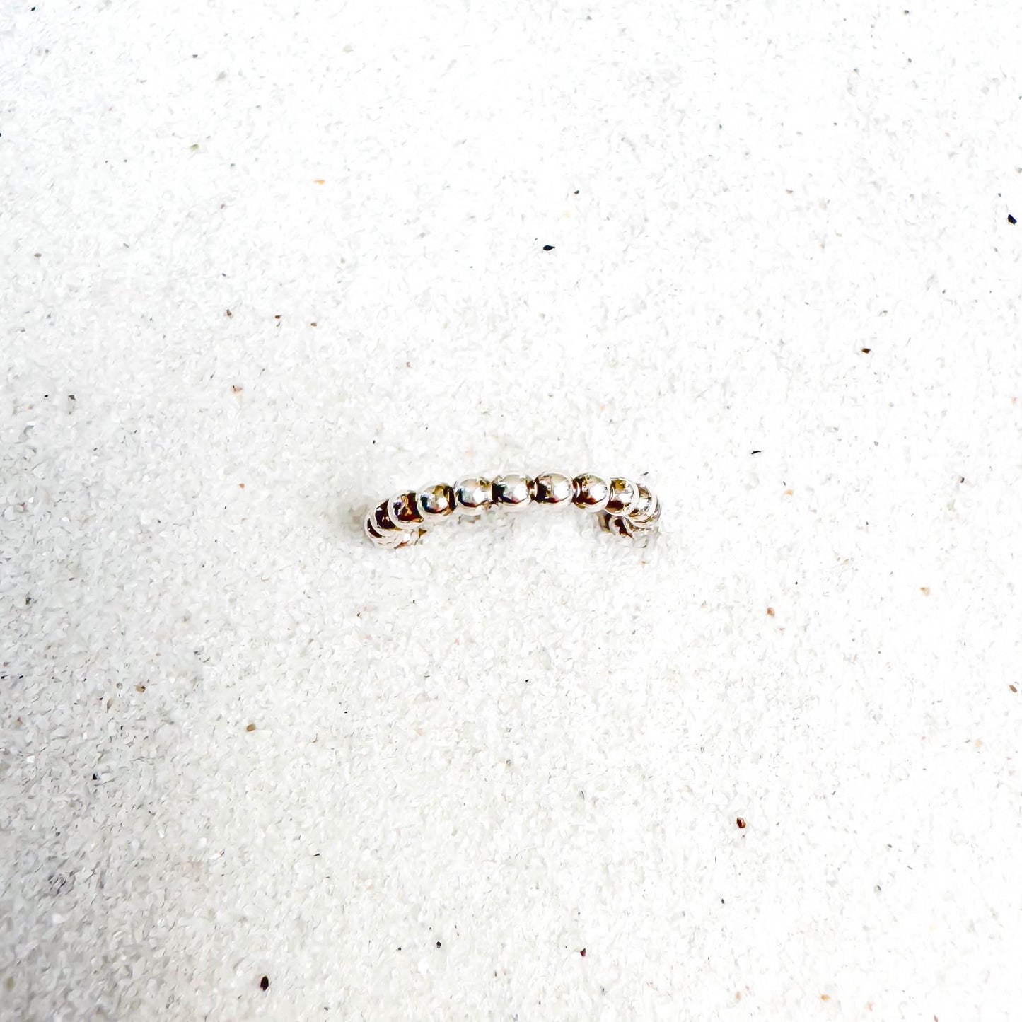 Bead Toe Ring, Sterling Silver