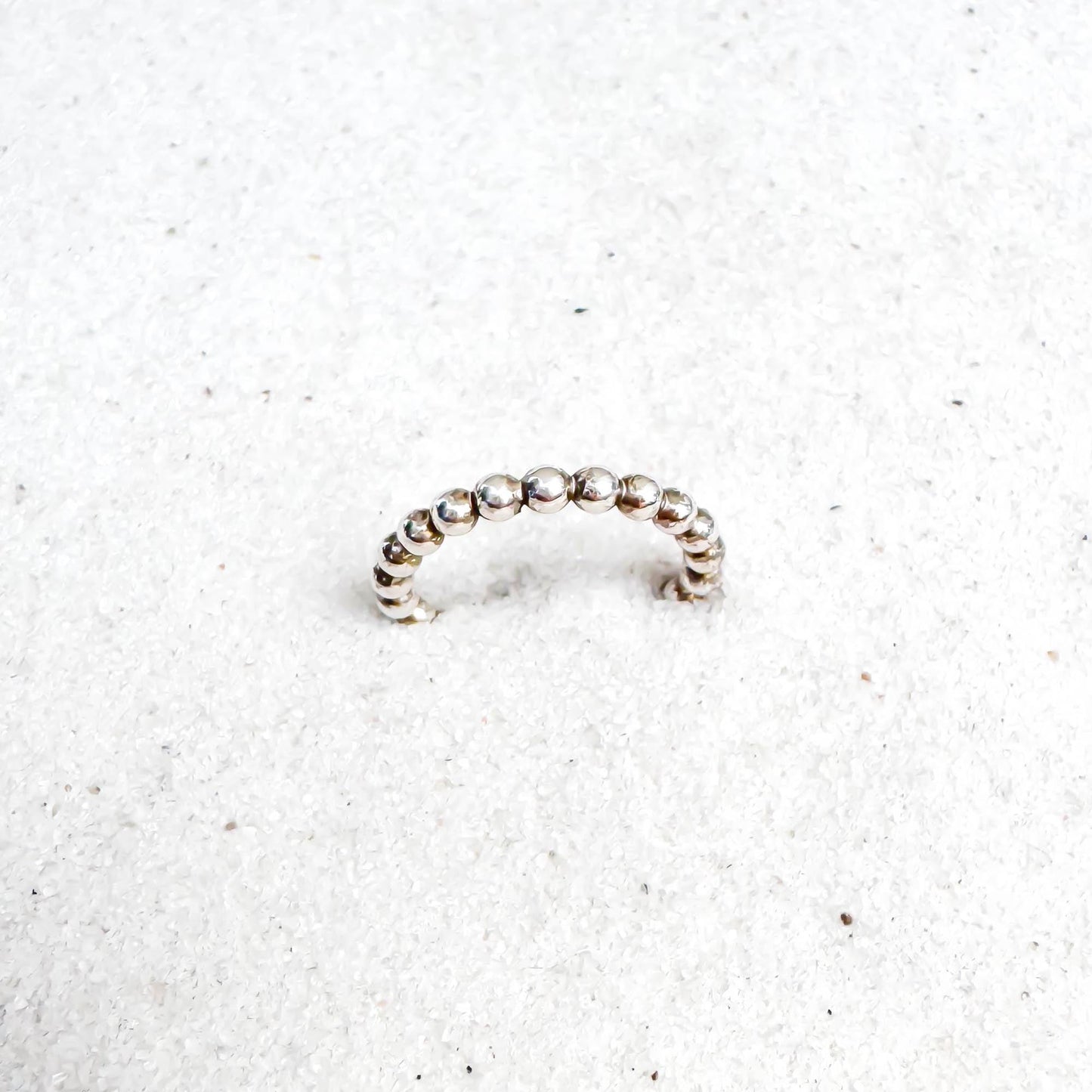 Bead Toe Ring, Sterling Silver