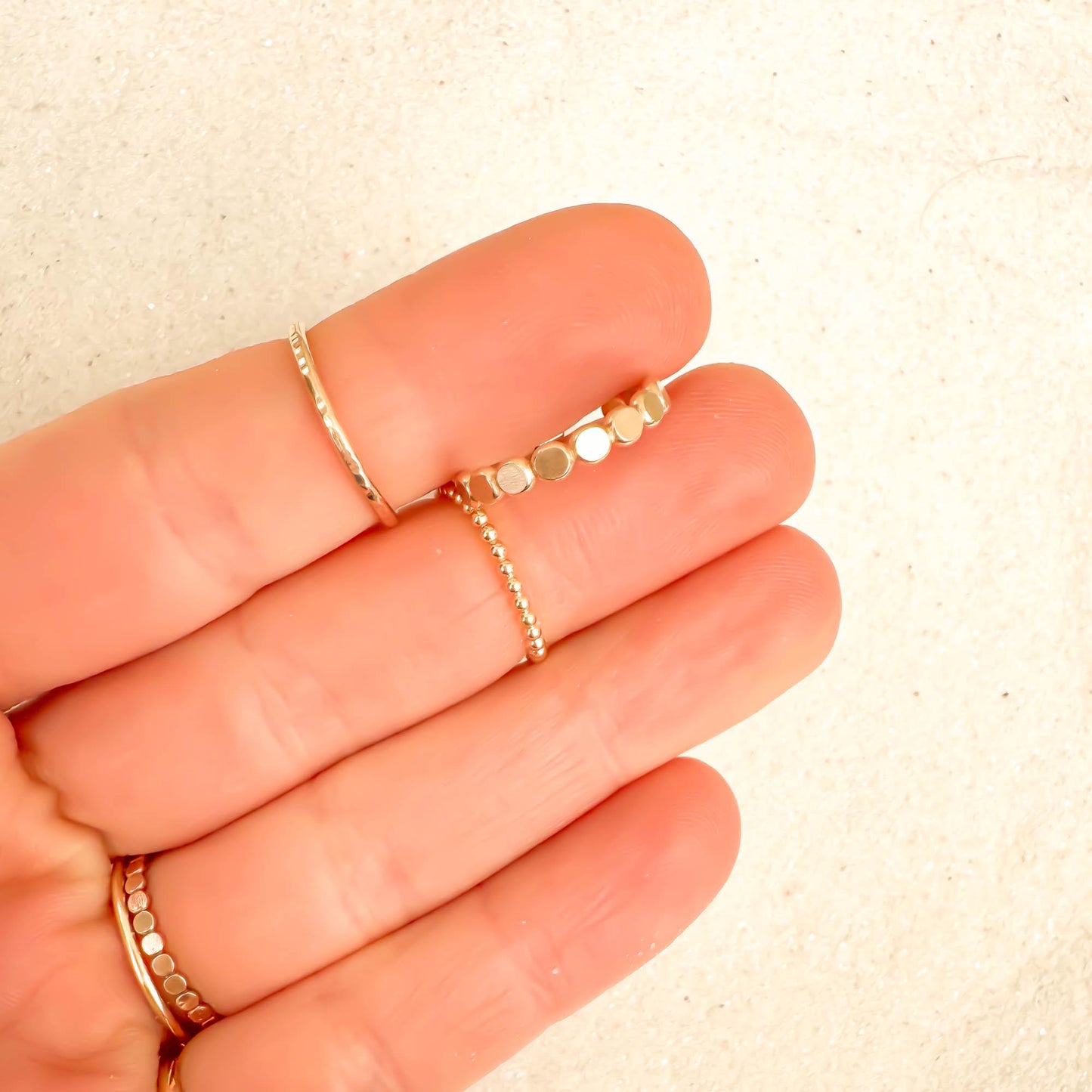 Flat Bead Toe Ring, 14K Gold Filled