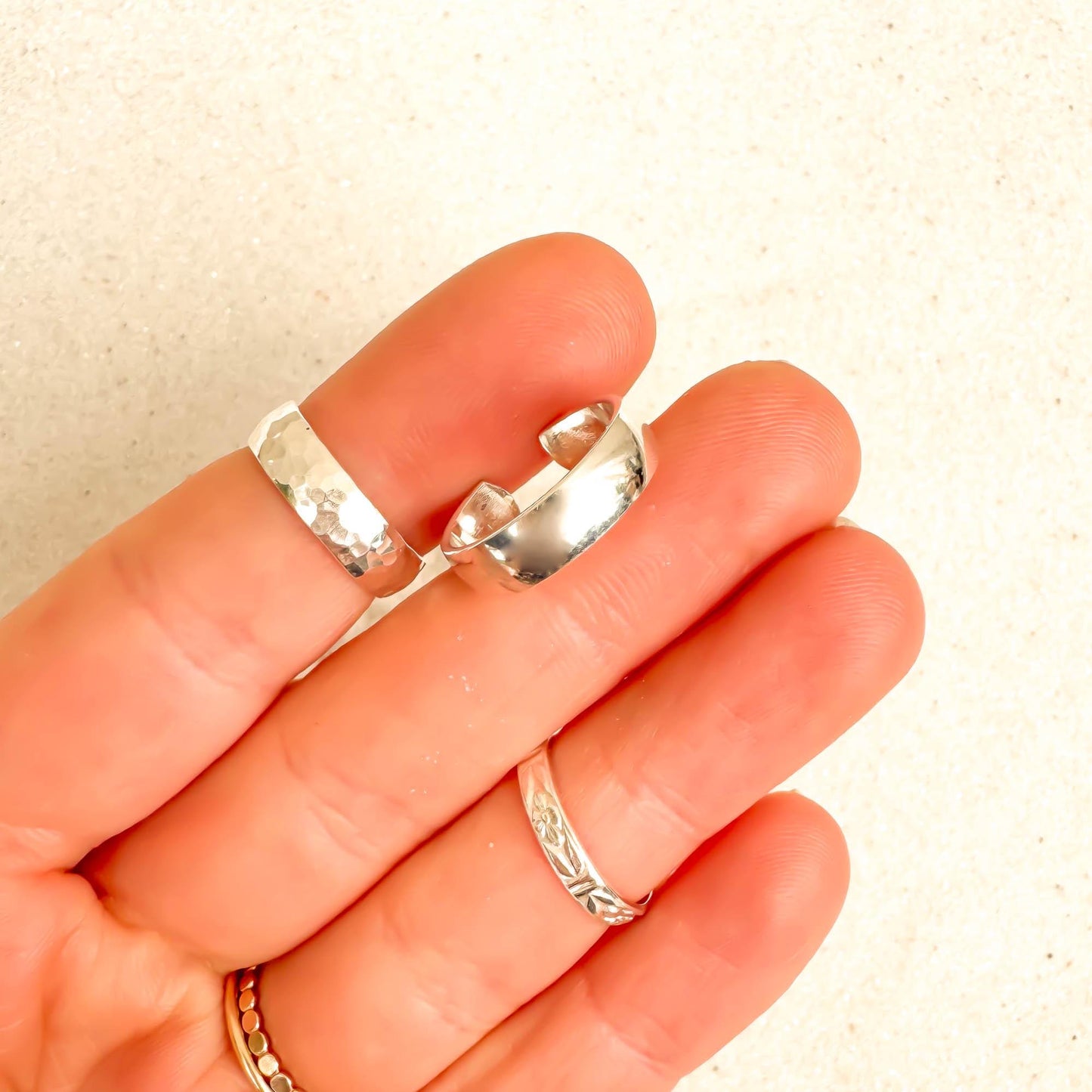 Thick Domed Toe Ring, Sterling Silver