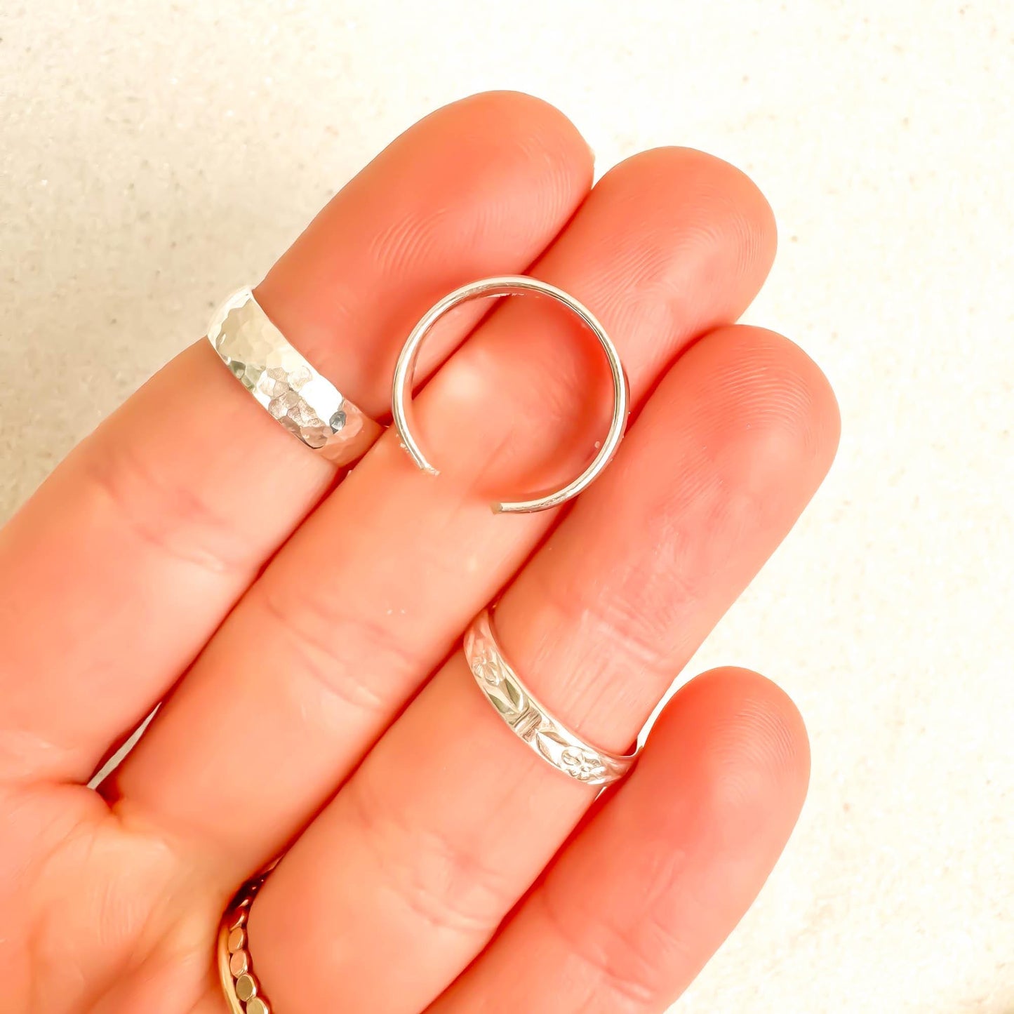 Thick Domed Toe Ring, Sterling Silver