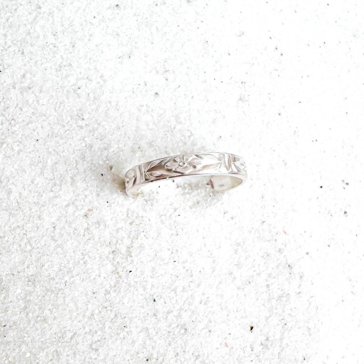 Floral Toe Ring, Sterling Silver