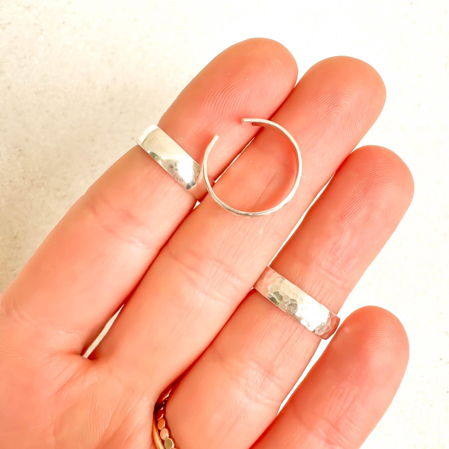 Floral Toe Ring, Sterling Silver