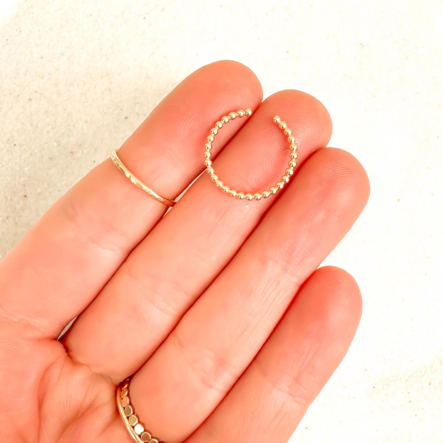 Mini Bead Toe Ring, 14K Gold Filled