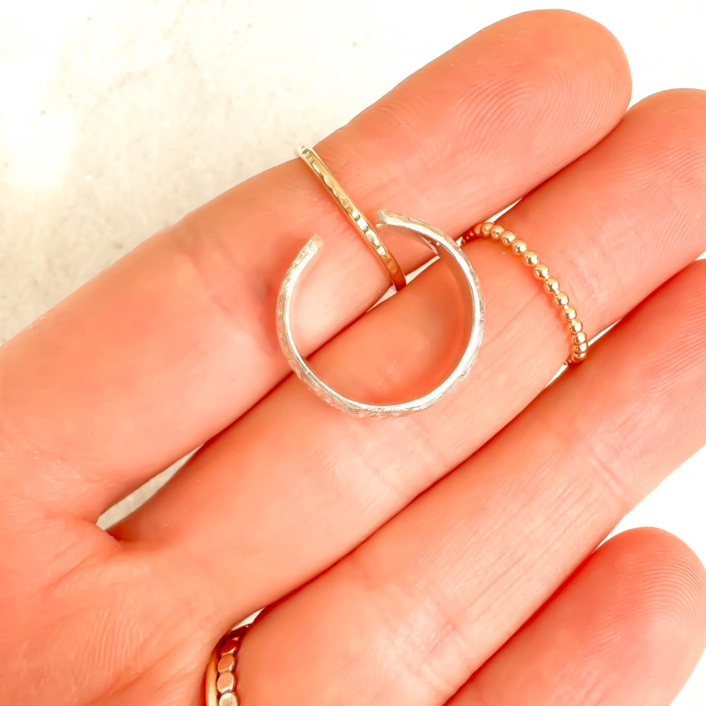 Floral Engraved Toe Ring, Sterling Silver